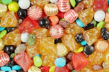 A colorful assortment of various candies and sweets.