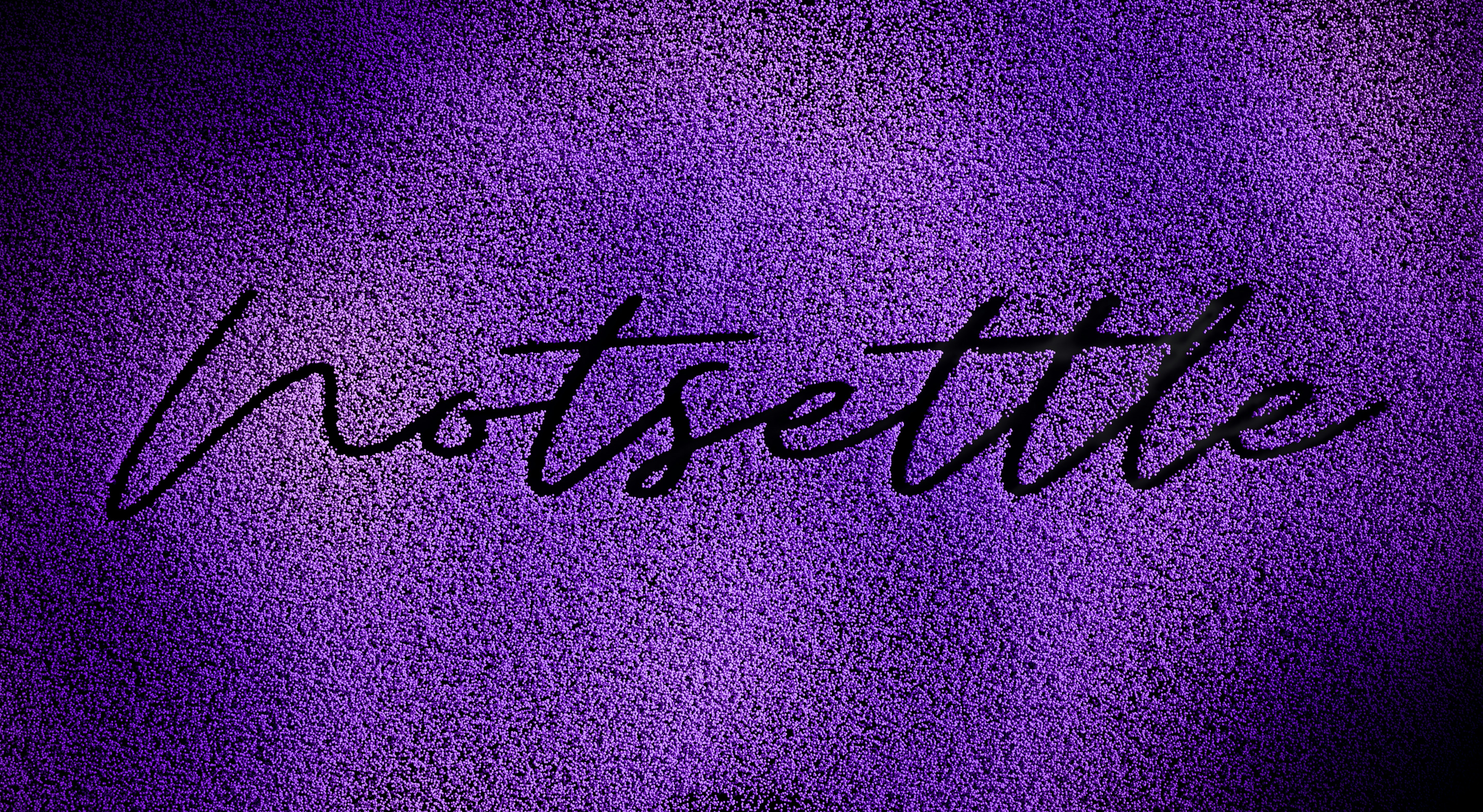 Handwritten text 'hotsottle' on purple textured background