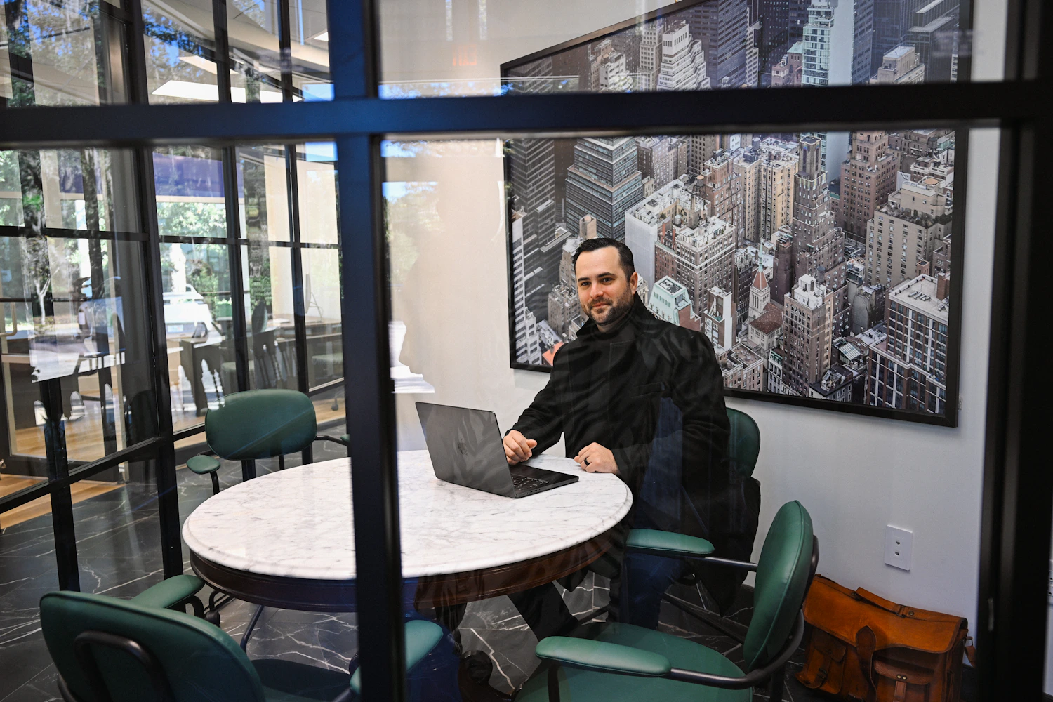 Professional working in a meeting room