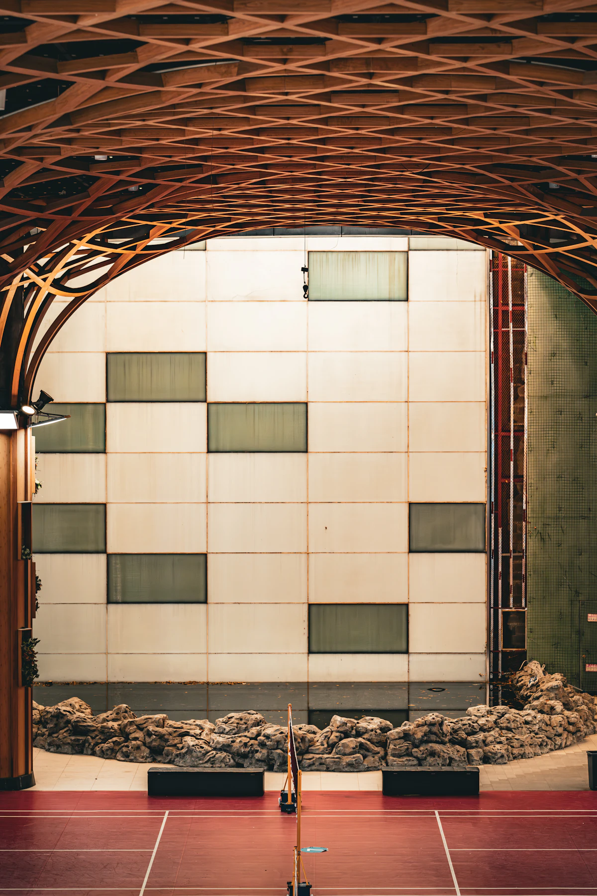 Modern sports facility interior