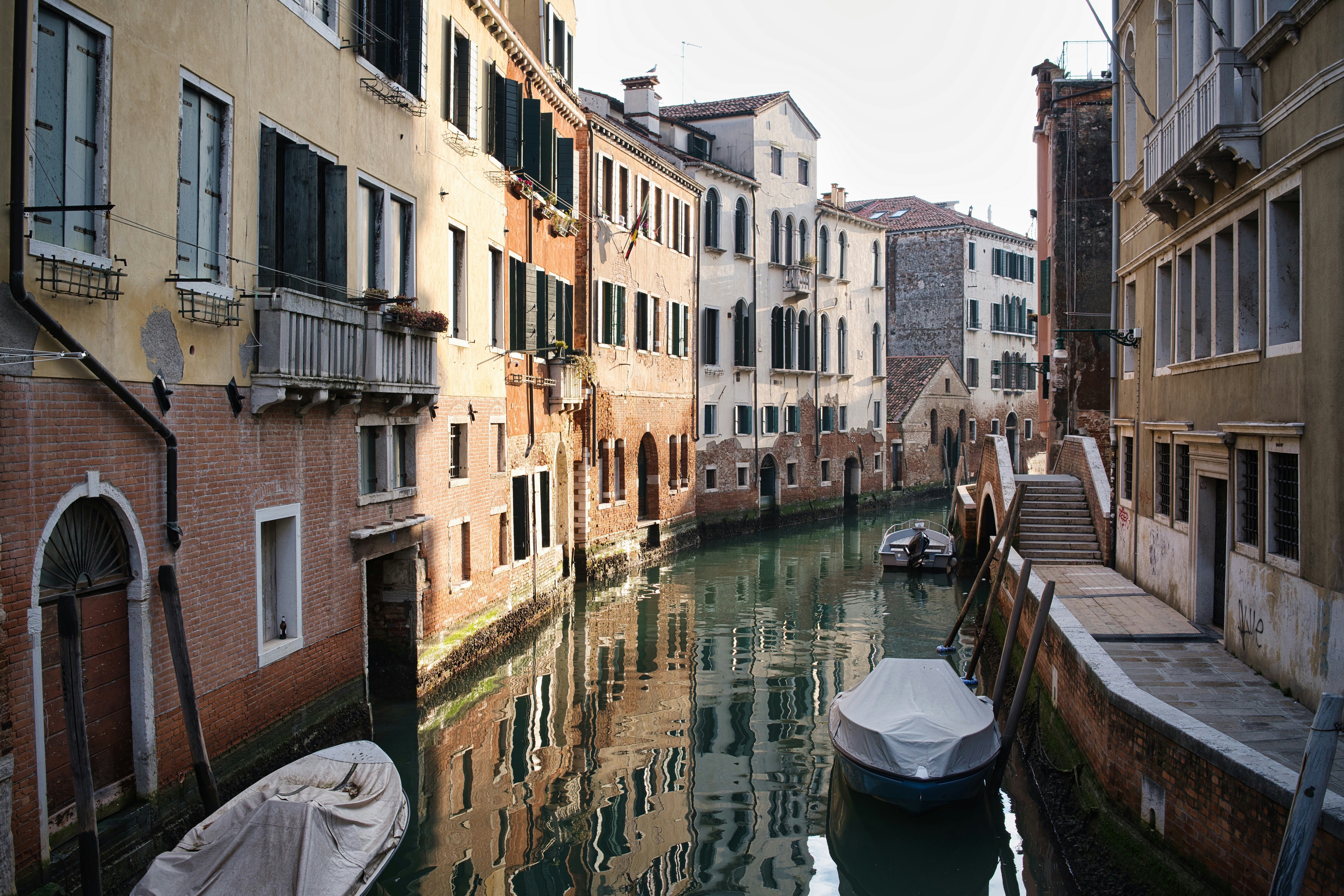 Venetian canal with buildings and boats