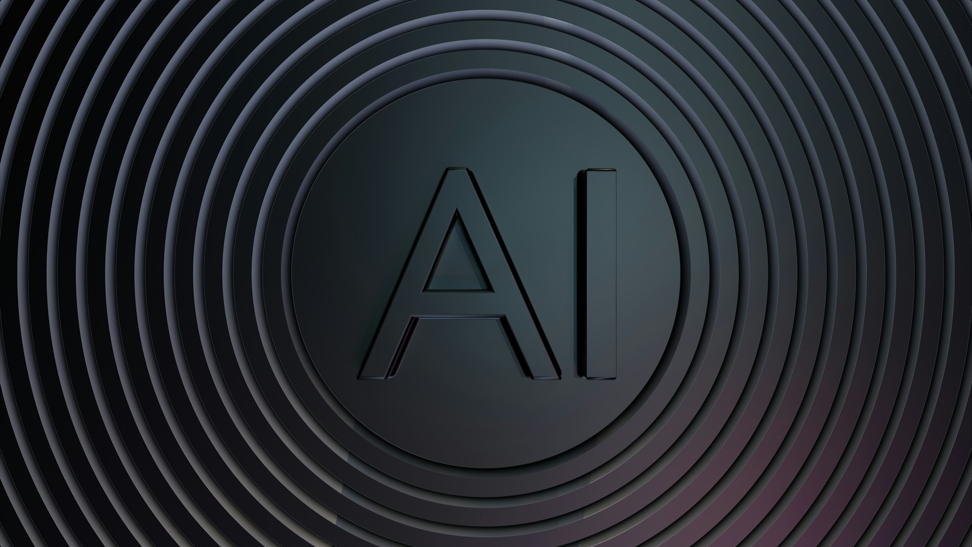 Concentric circles with ai logo in center