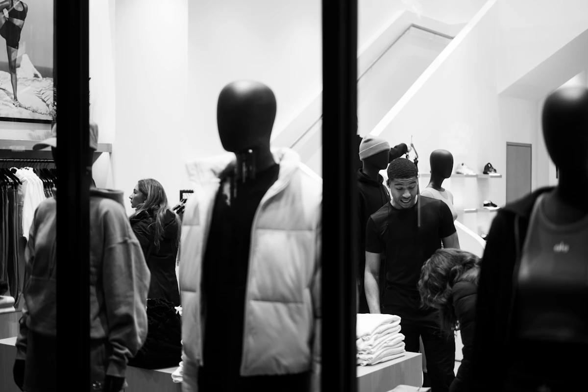 Mannequins in the window display