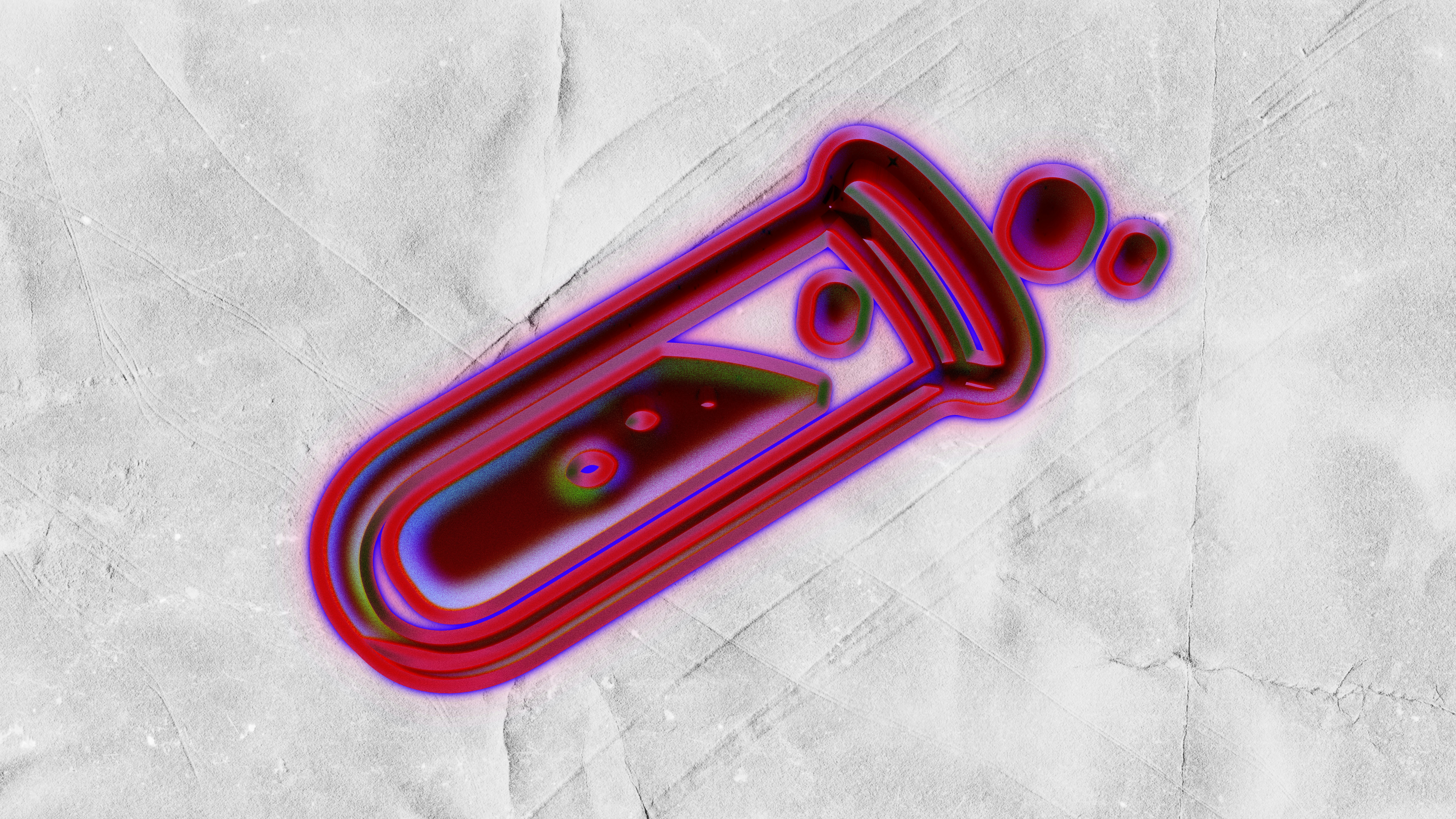 Laboratuvar ortamında gerçekleşen bir kimyasal reaksiyon sırasında gözlemlenen renk değişimi, gaz kabarcıkları ve çökelme gibi kimyasal değişim belirtilerini gösteren deney düzeneği.