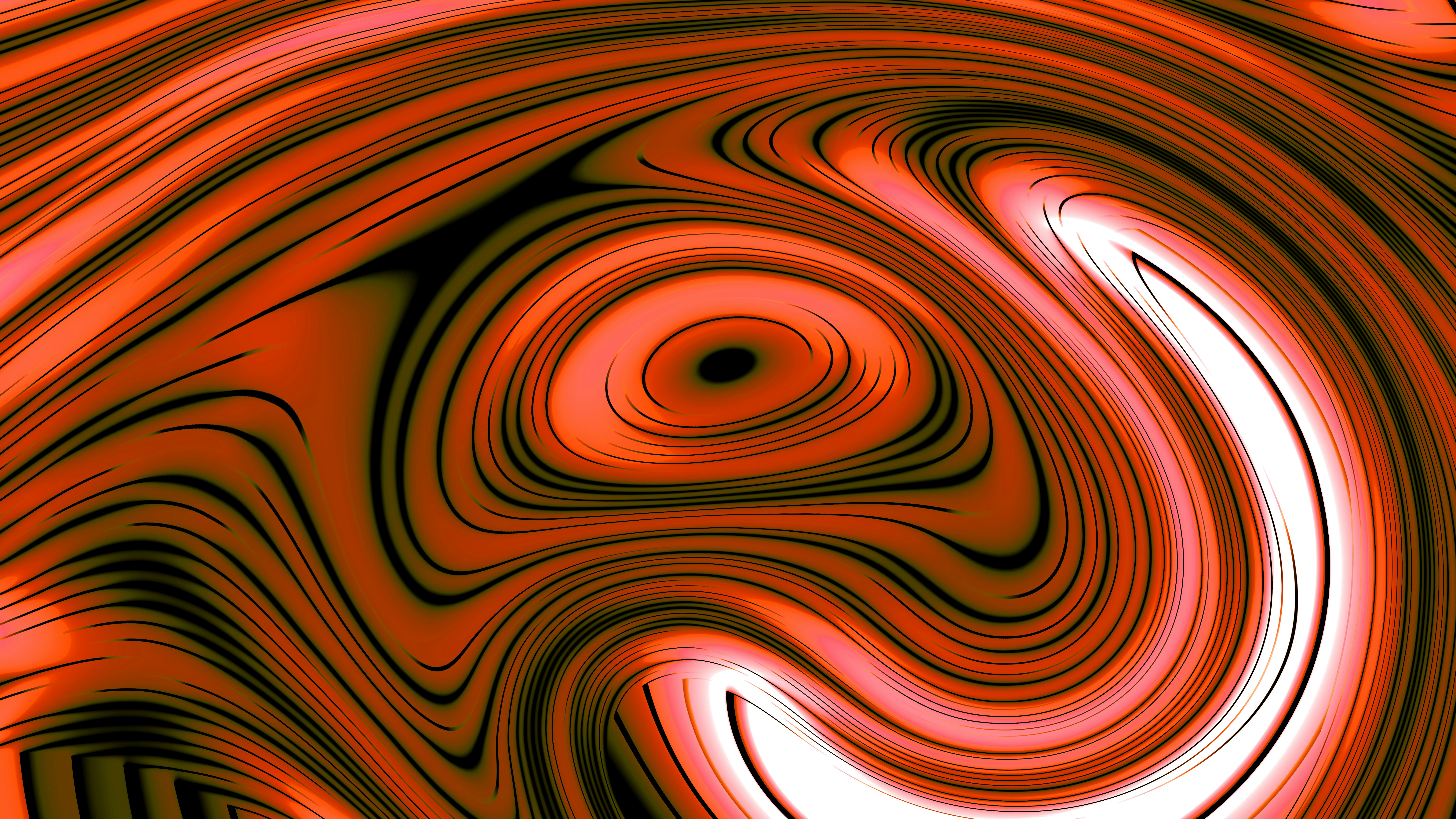 Abstract swirling pattern of red and black