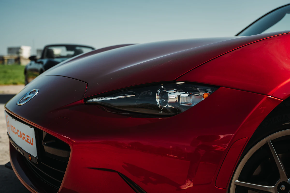 Soul Red MX-5 front three-quarter close-up
