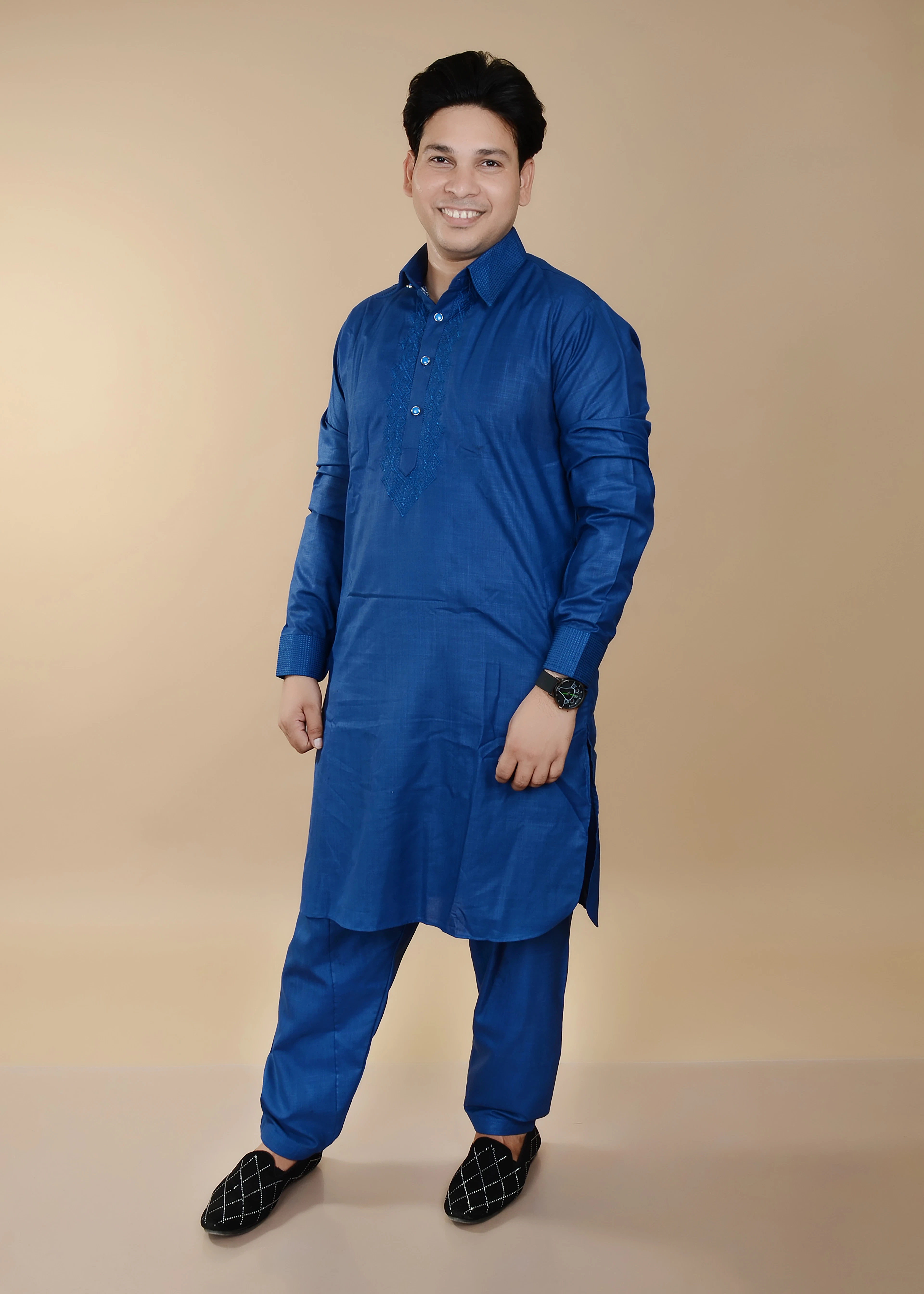 Royal Blue Kameez Shalwar
