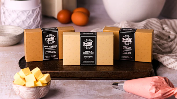 Butter, eggs, and baking ingredients on a counter