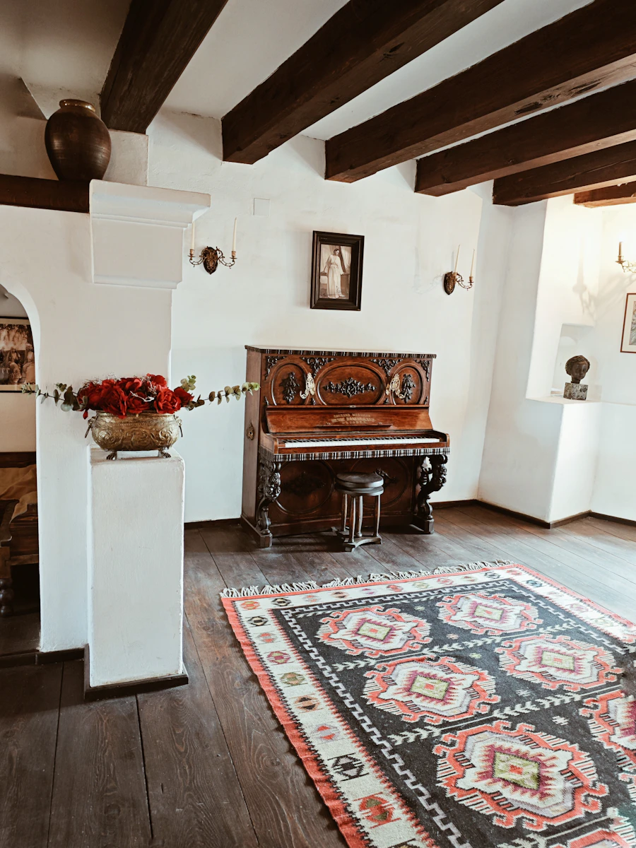 Beautiful rug in Southern California luxury home
