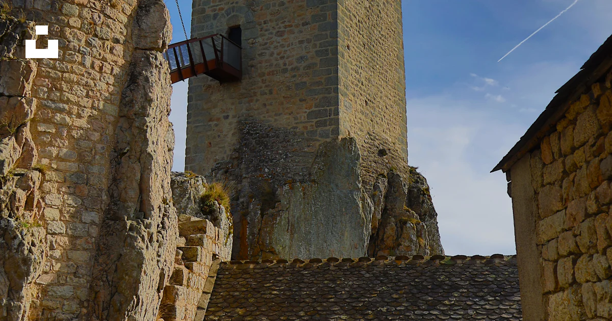 Saliente Rocoso Torre de piedra en un saliente rocoso con cielo azul foto – Imagen de ...