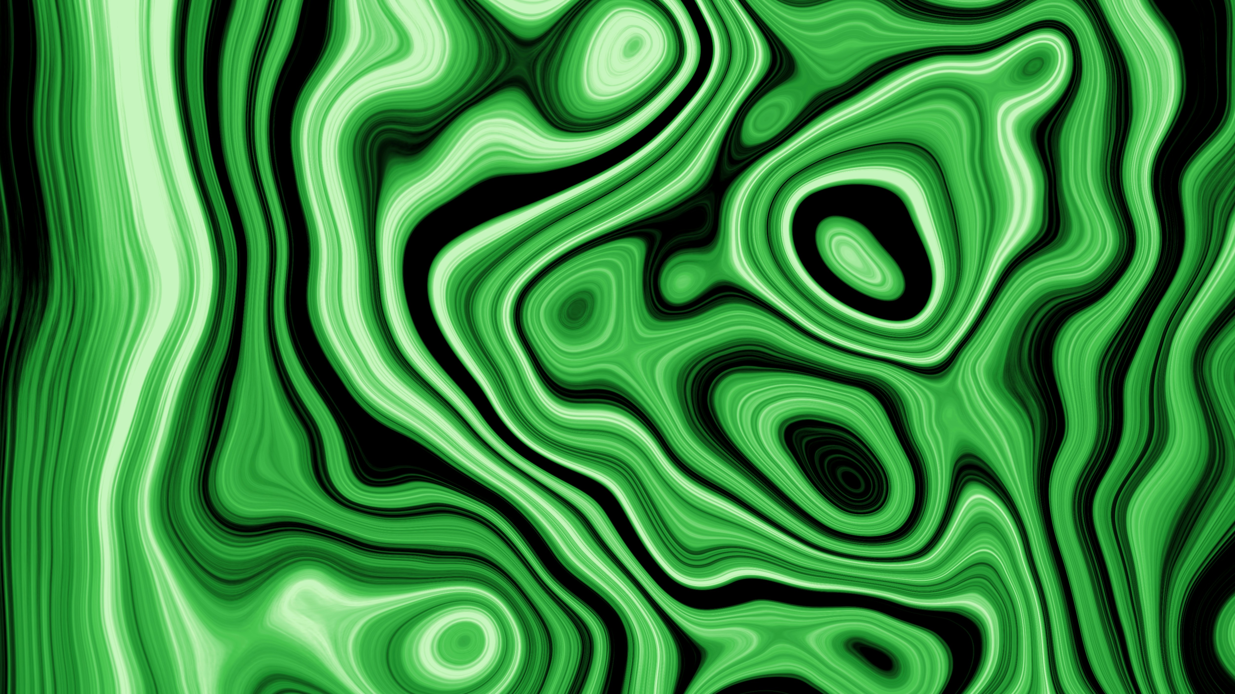 Abstract green and black swirling pattern
