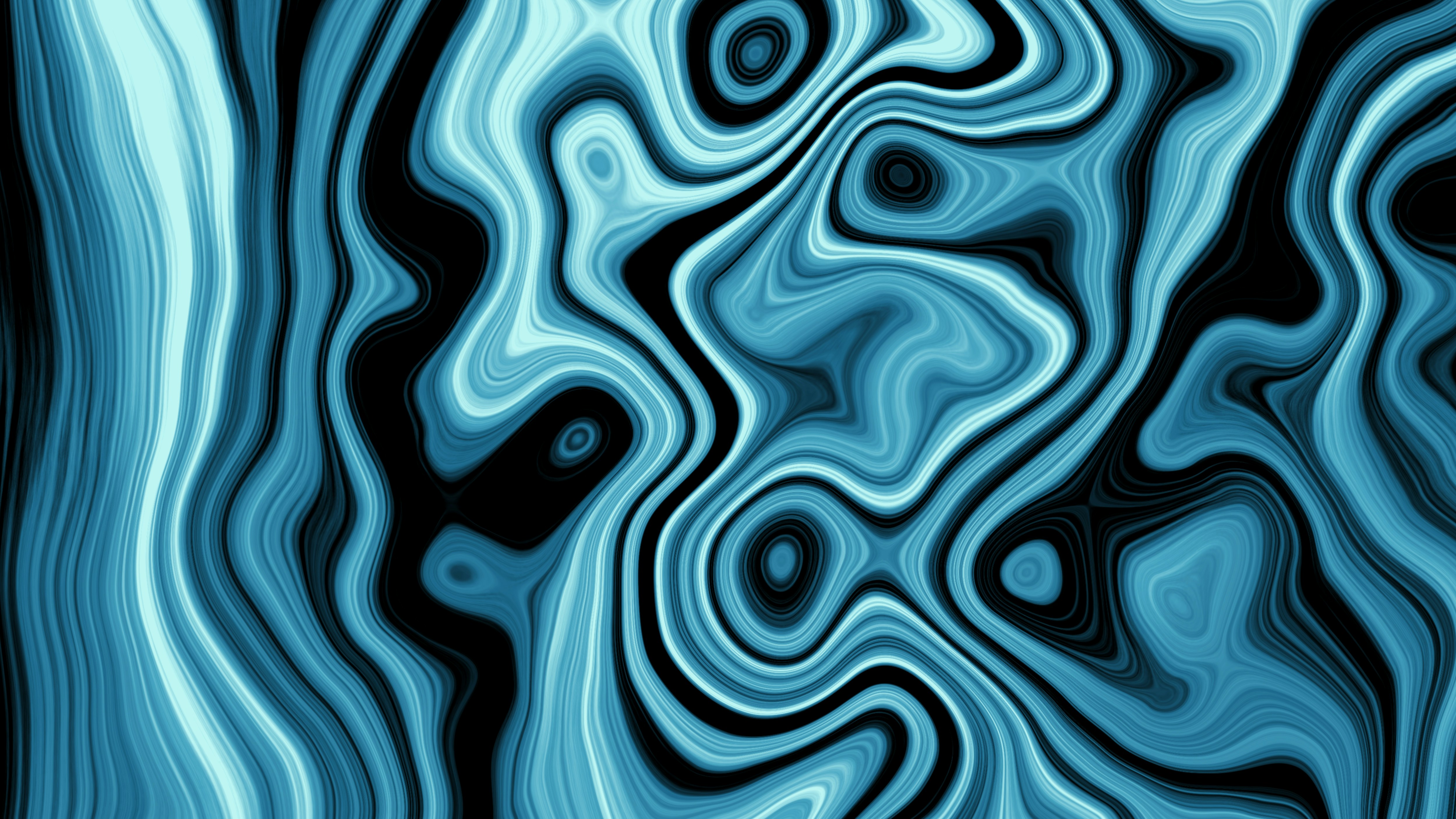 Abstract blue and black swirling pattern