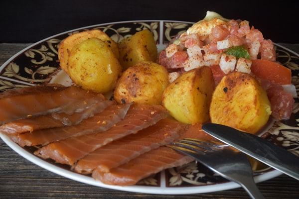 Zalm met Zoete Aardappel en Sperziebonen