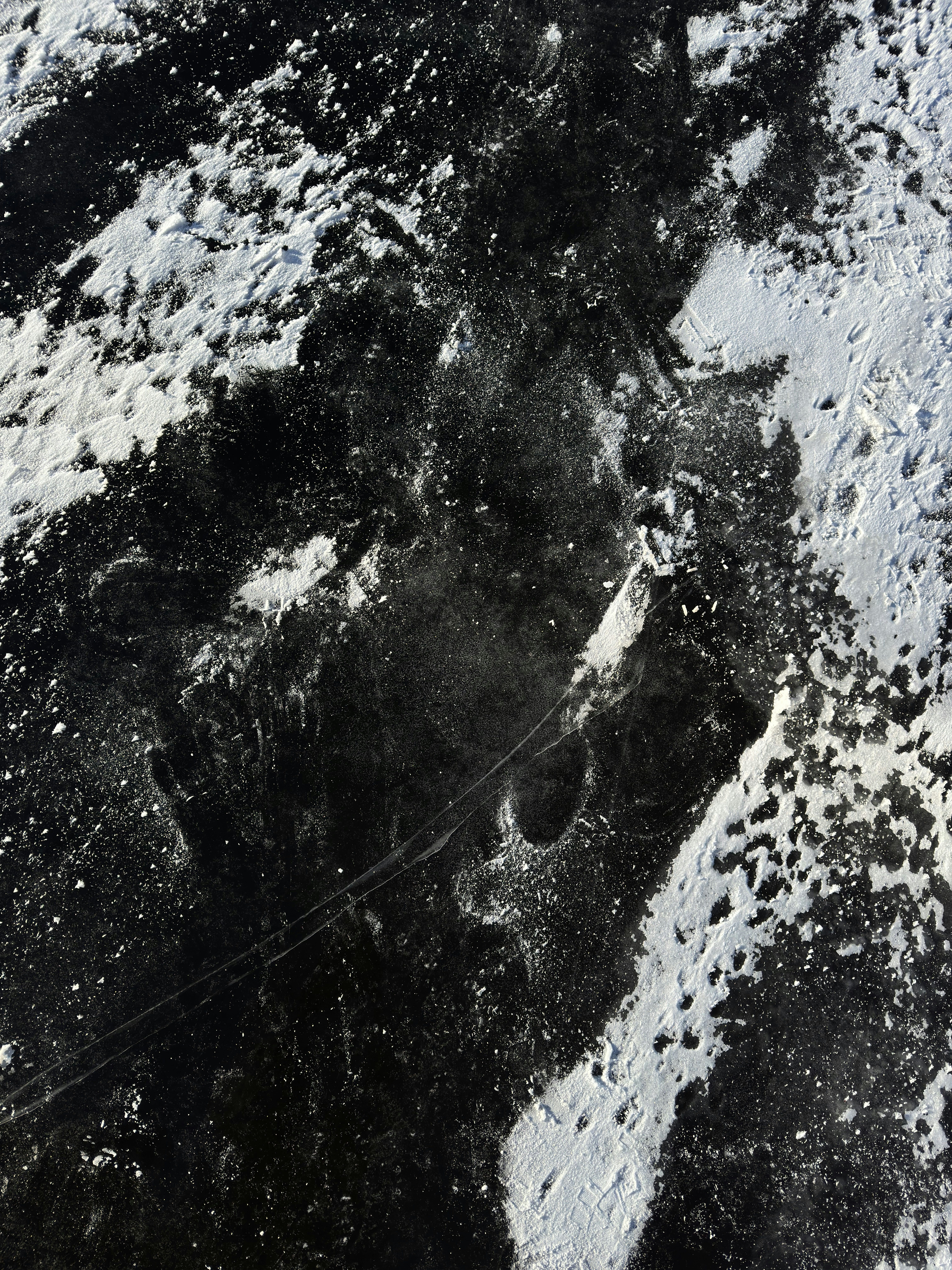 Abstract pattern of snow and ice textures