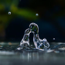 Abstract water splash frozen in motion.