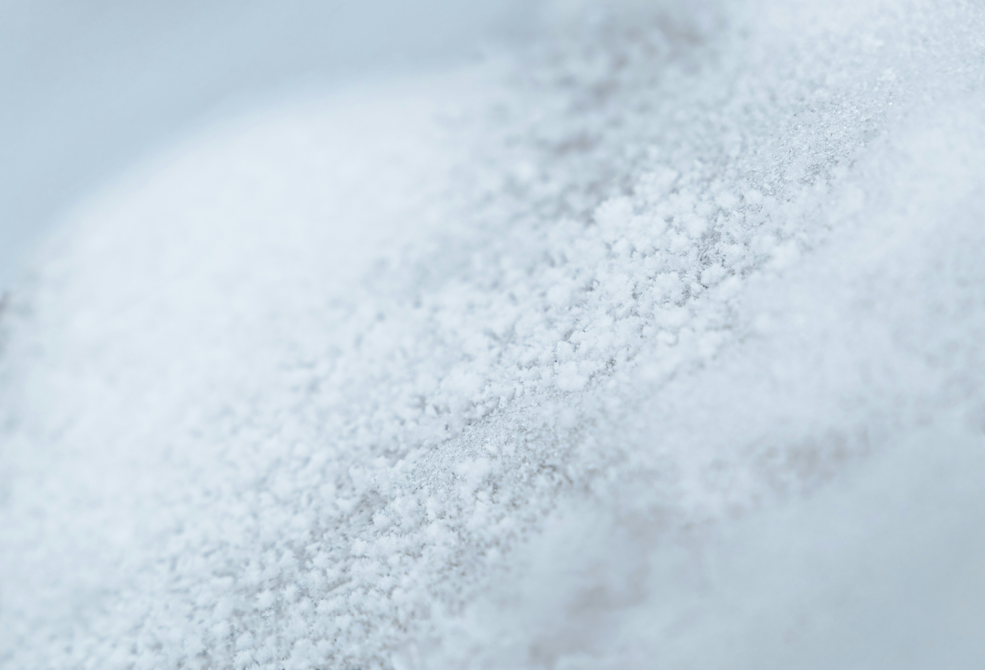 Close-up of white crystalline powder