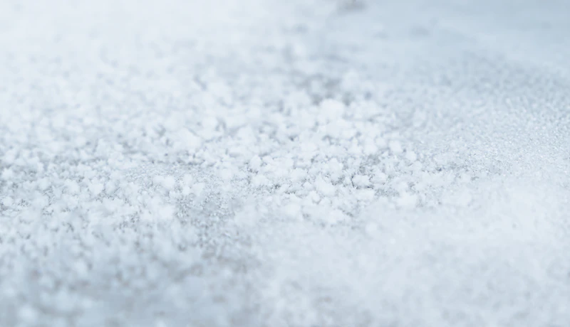 Niacinamide crystals photographed close up