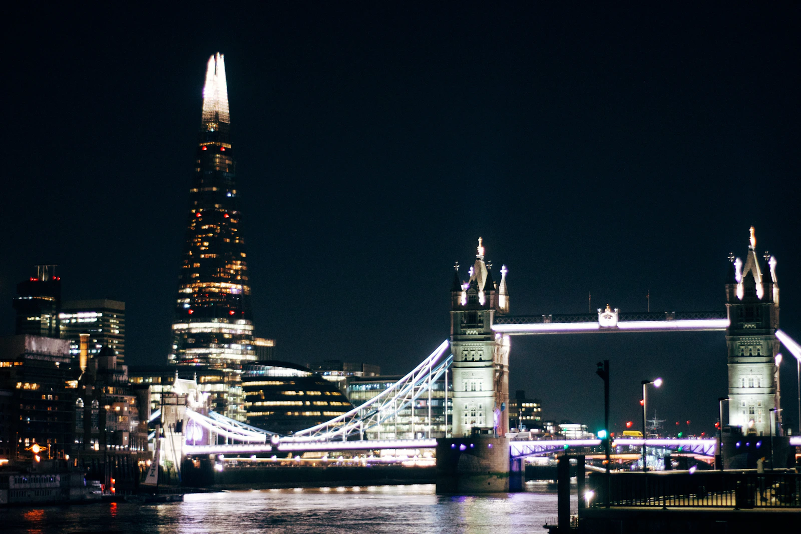 London skyline with Tower Bridge and The Shard