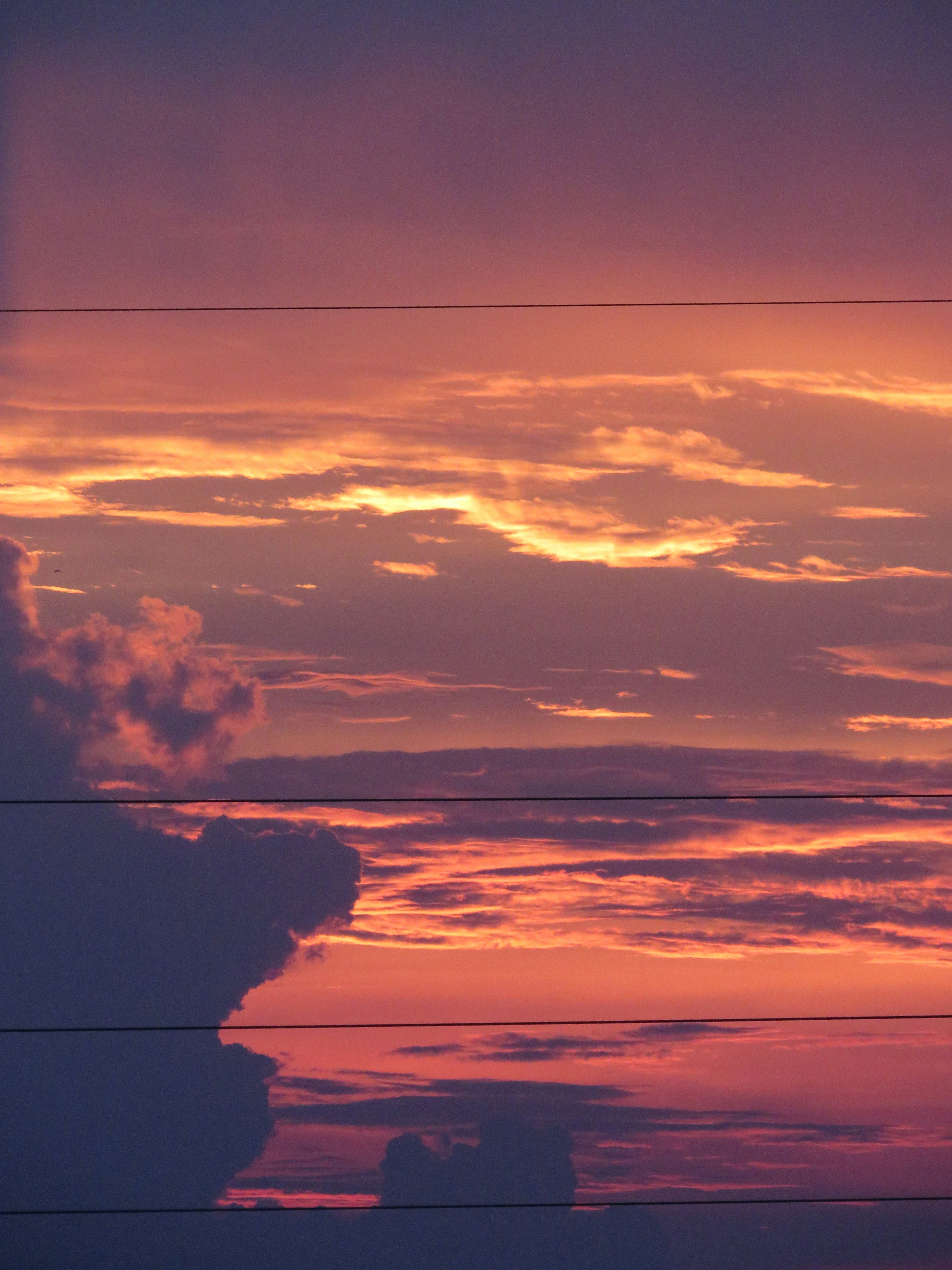 Dramatic sunset sky with vibrant orange and purple clouds. photo – Free ...
