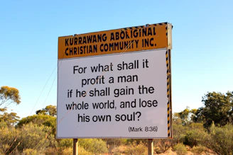Sign for kurrawang aboriginal christian community inc.