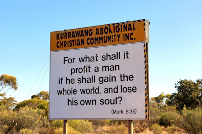 Sign for kurrawang aboriginal christian community inc.
