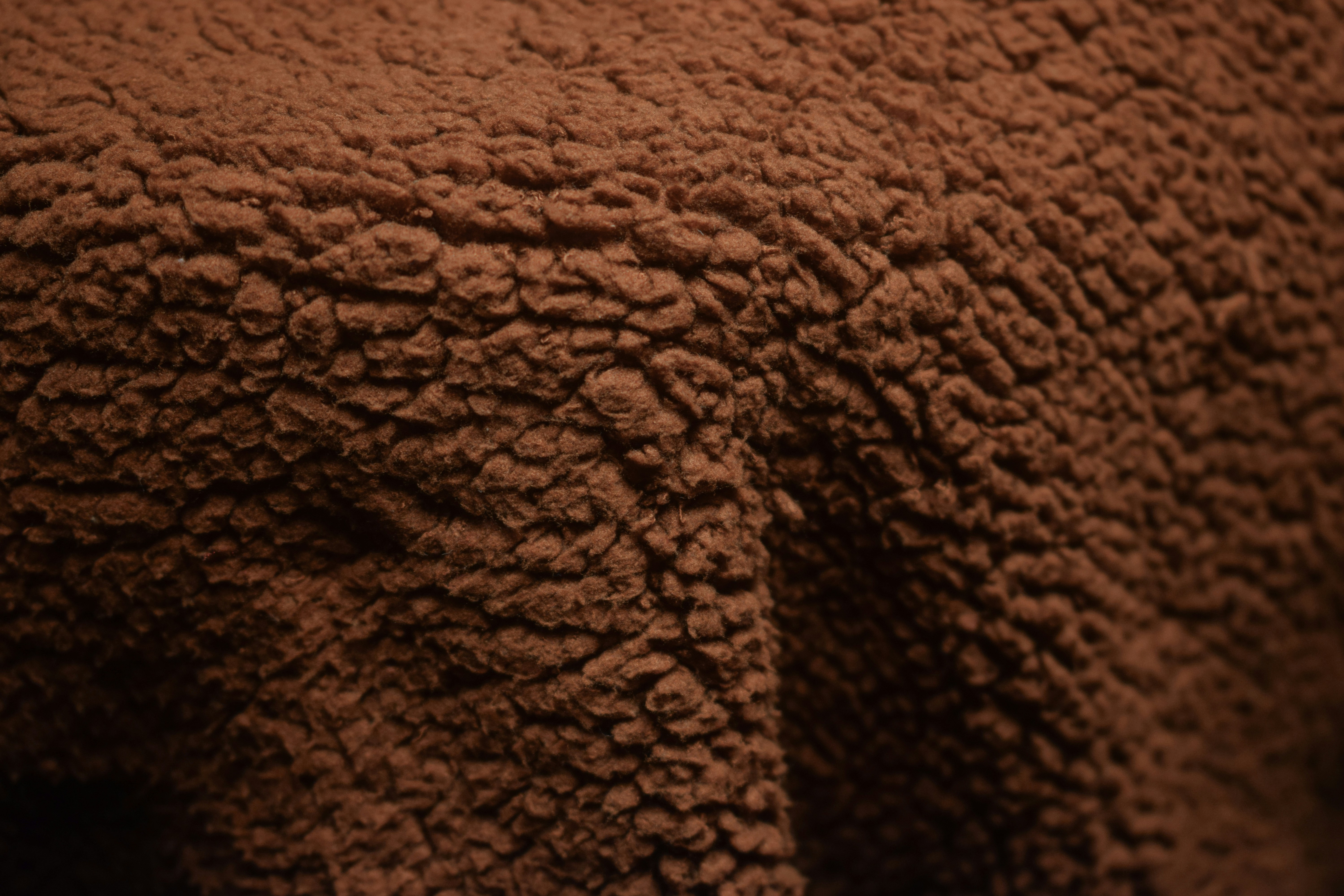 Close-up of a textured brown fabric