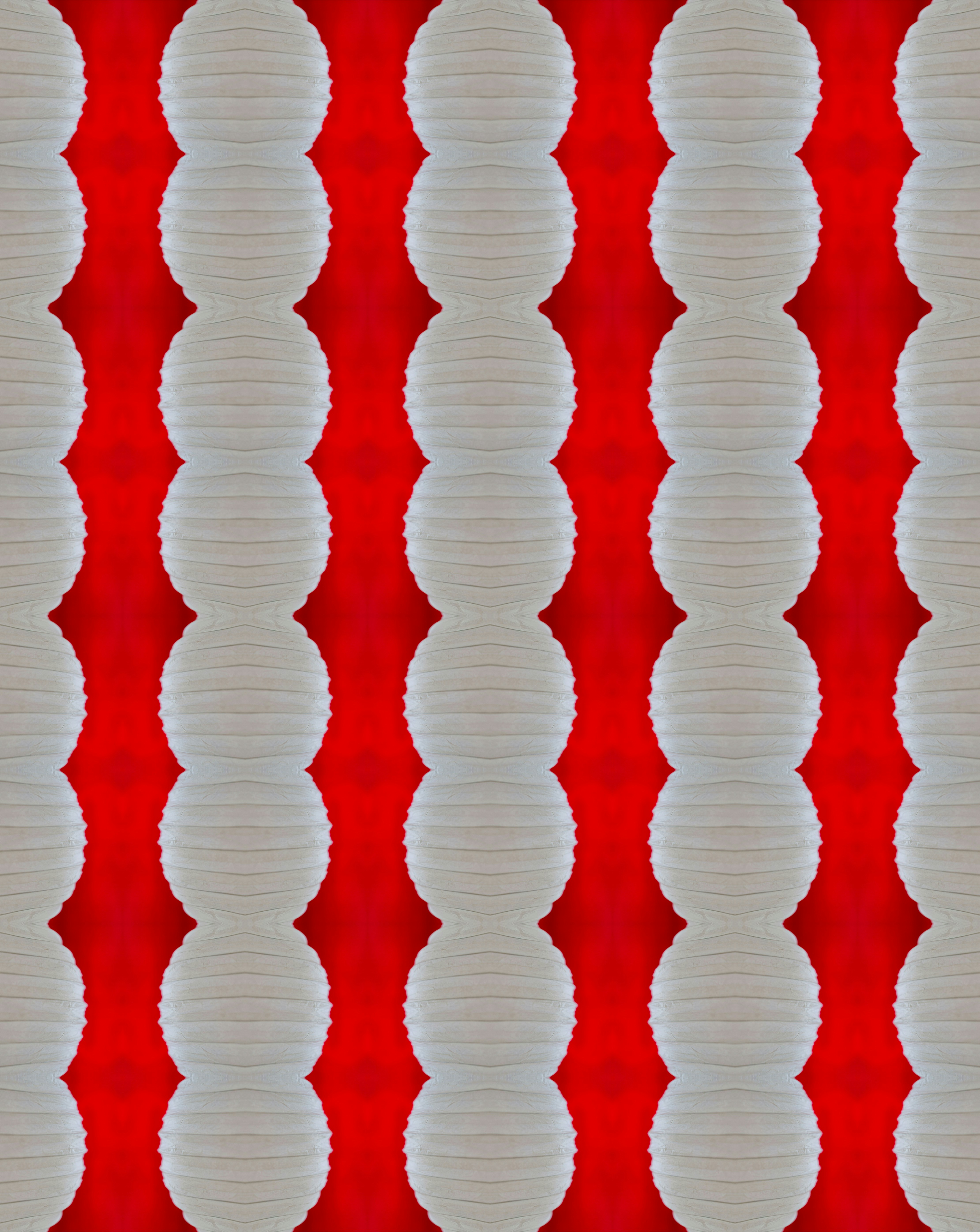 Red and white striped pattern with textured circles