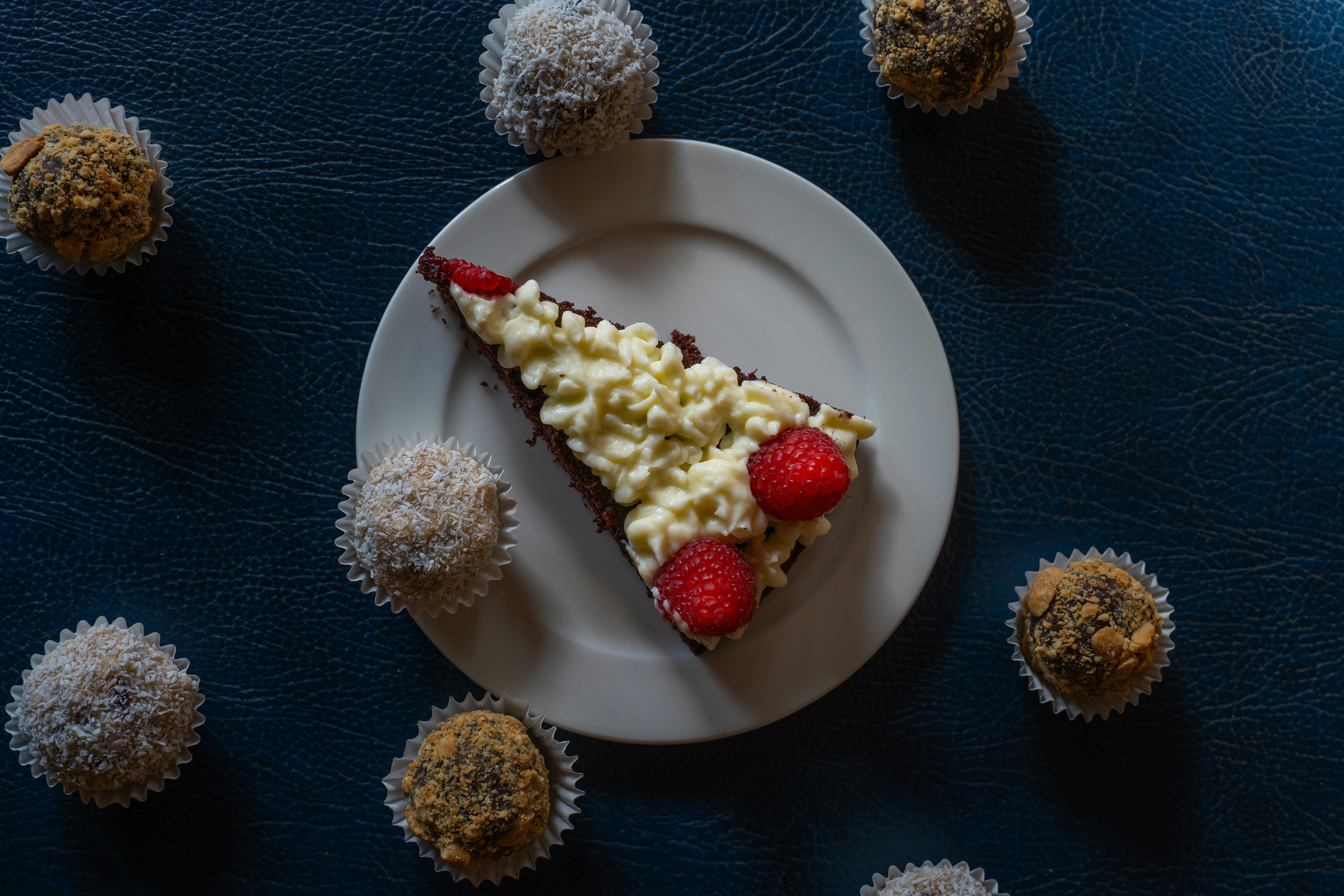 Rich chocolate truffle cake with ganache