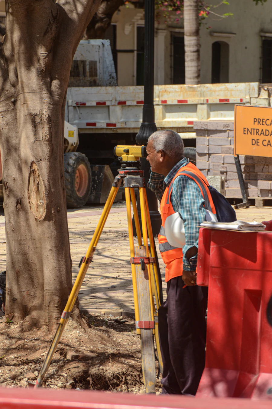 Building surveyor inspecting a property