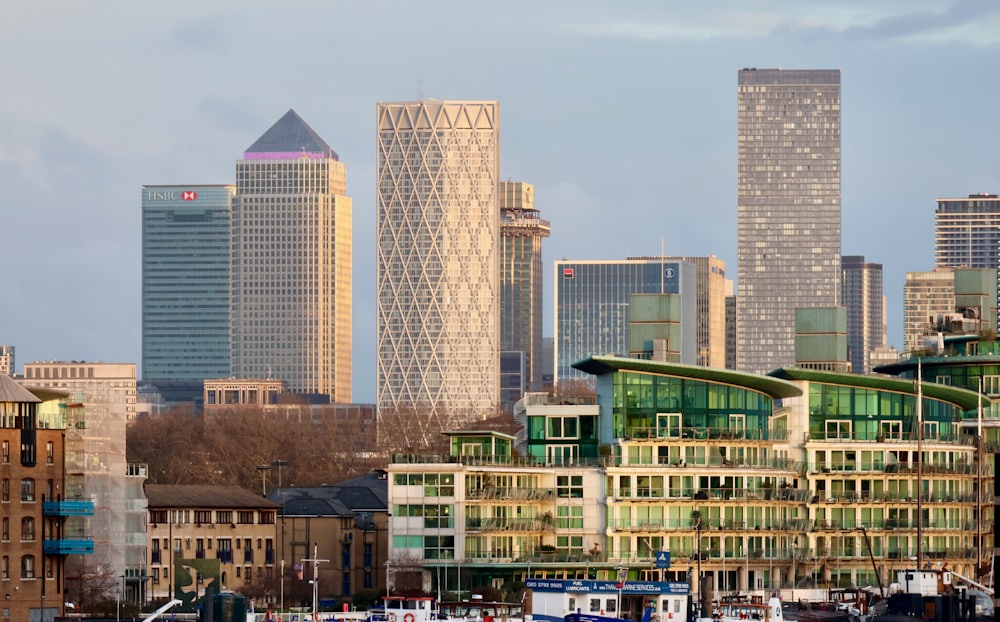 Canary Wharf towers at night — emergency accommodation sourcing across London