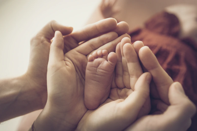 Two people holding hands on a romantic path