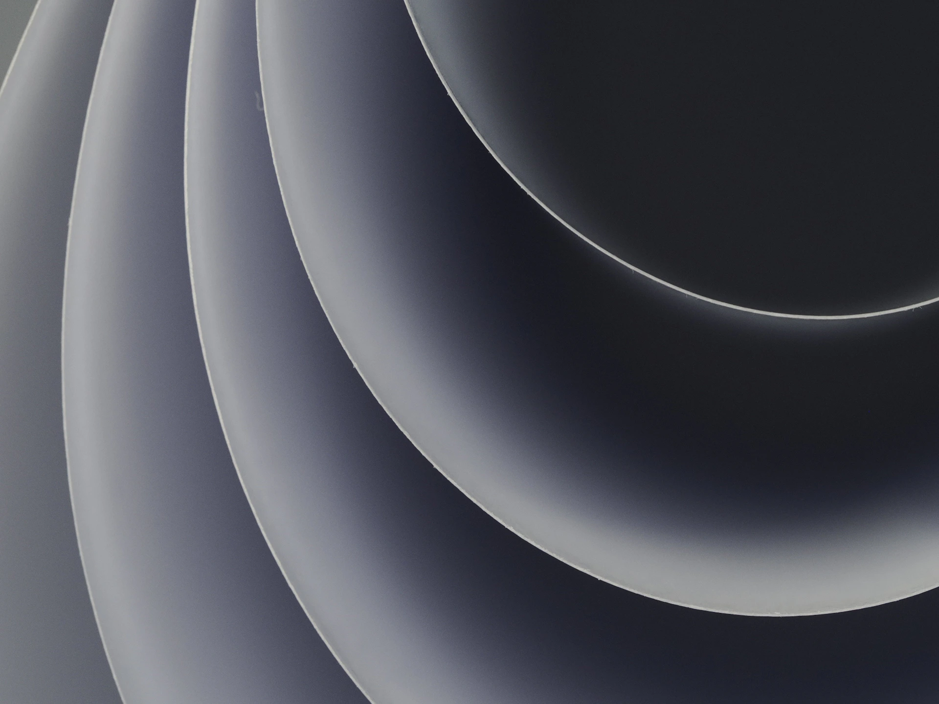 Abstract curved lines with soft lighting and shadows