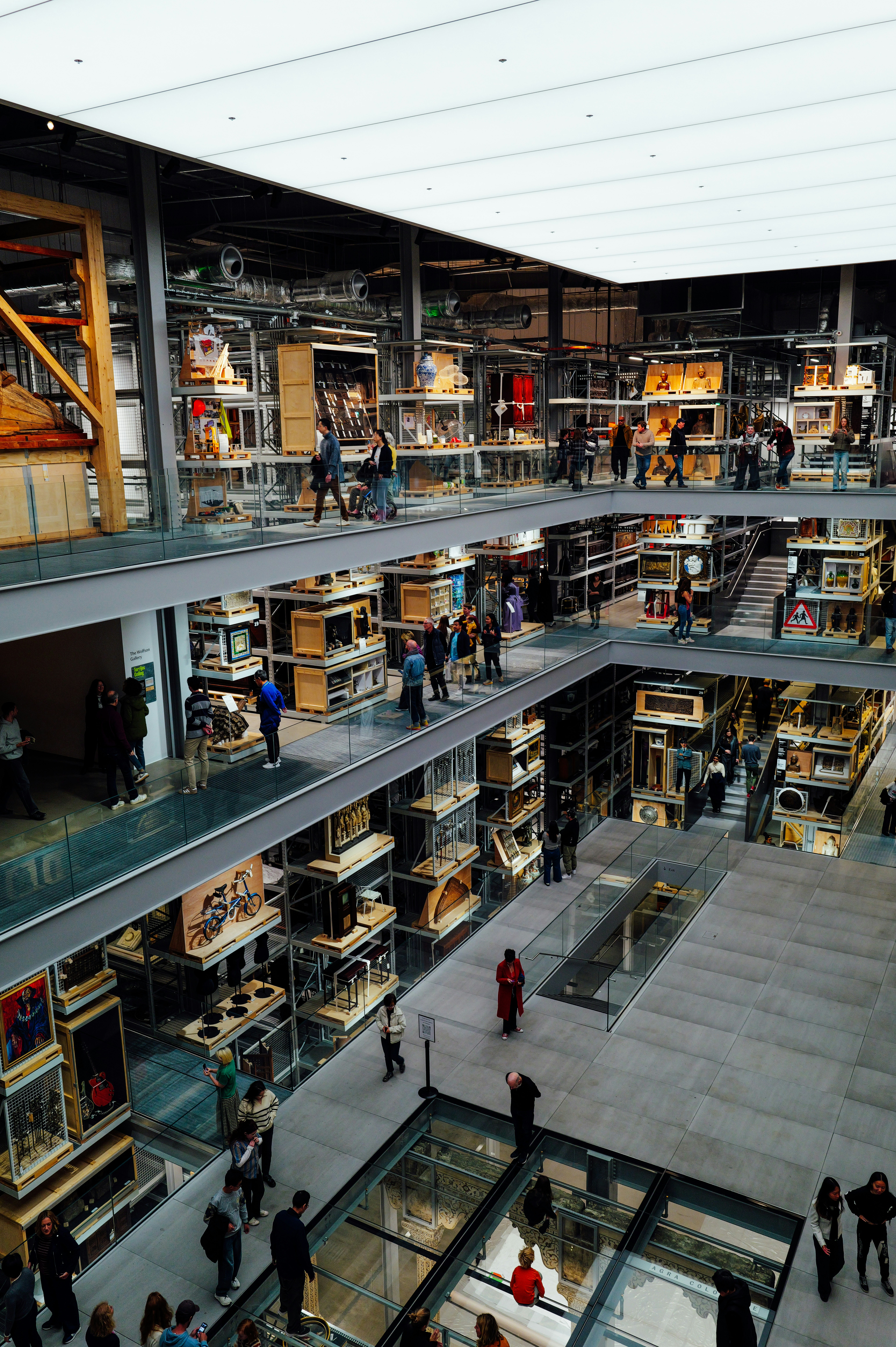 People explore a multi-level modern museum interior photo – Free Public ...