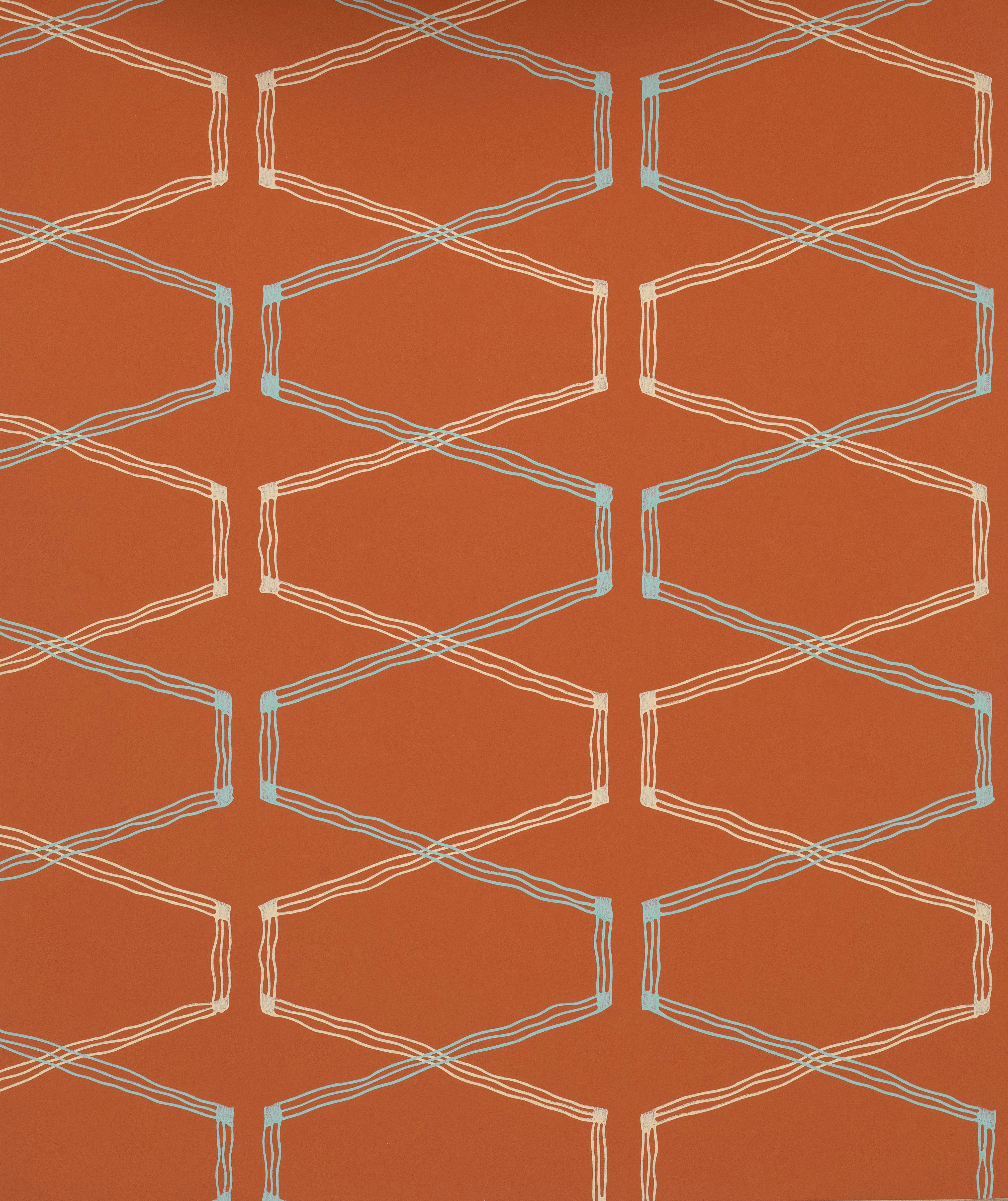 Geometric pattern on an orange background