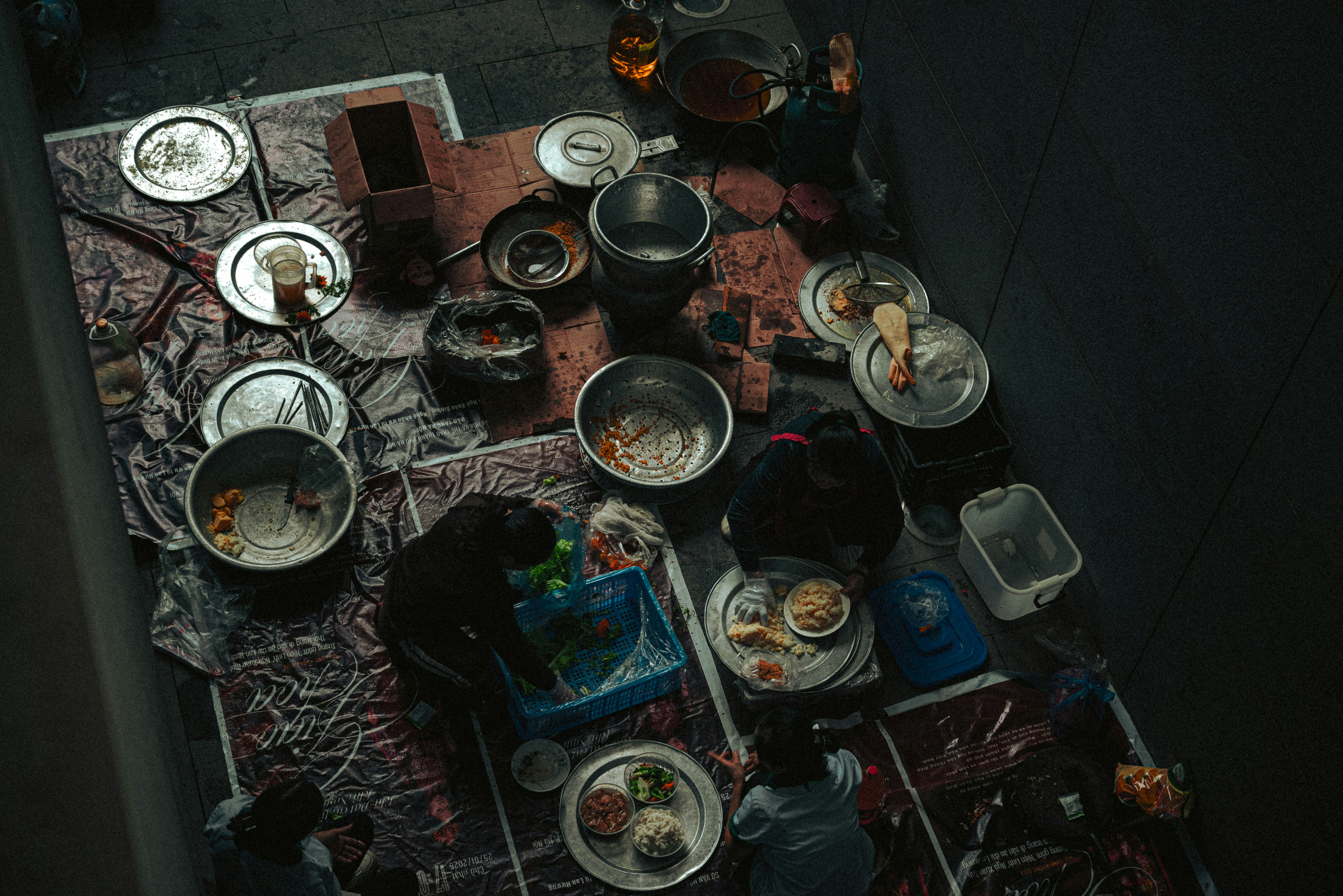 A table full of Tibetan food