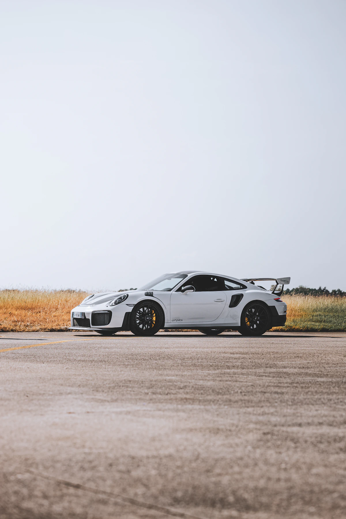 White performance car showcasing exterior design