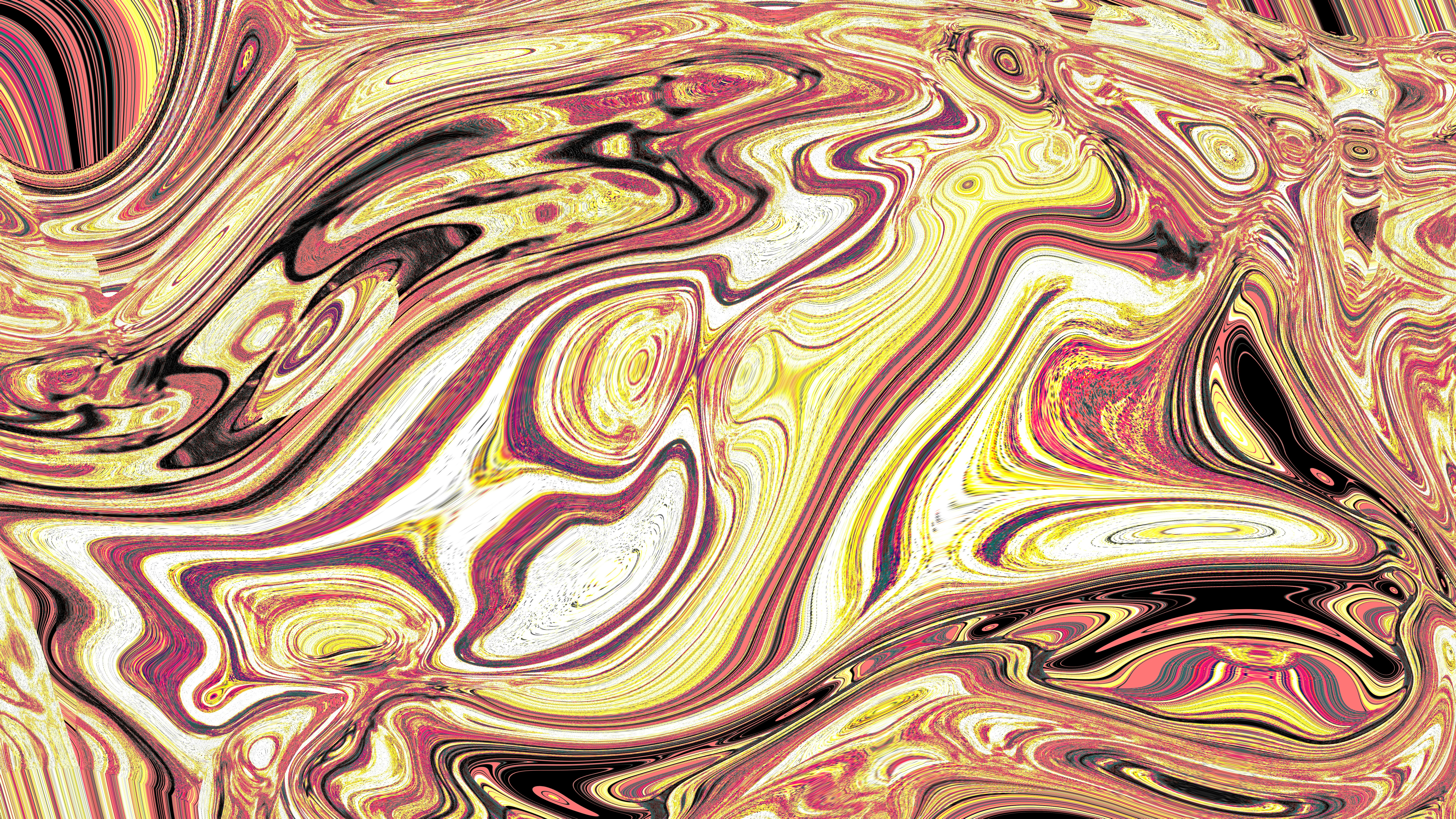 Abstract swirling pattern of warm colors