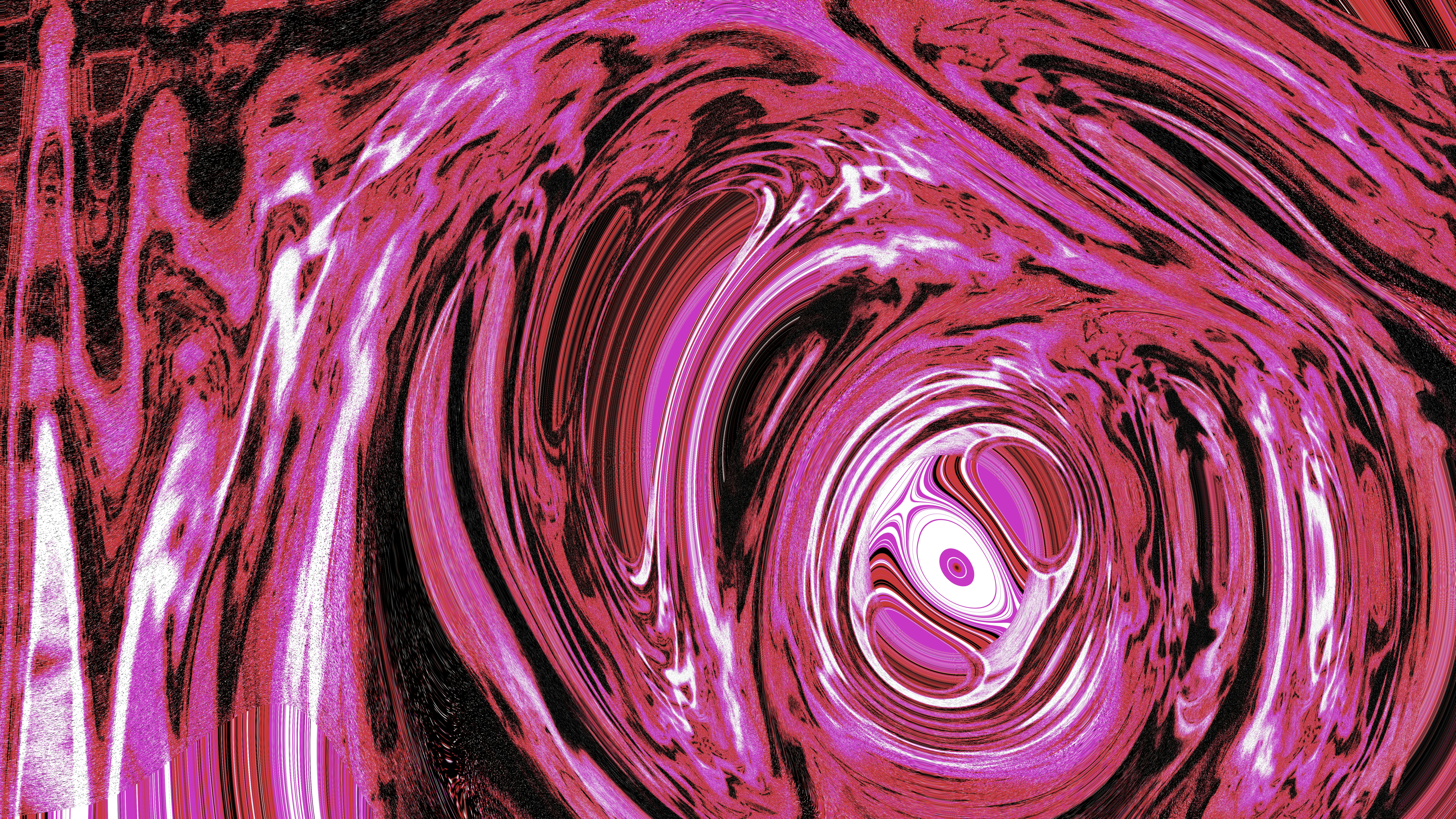 Abstract swirling pink and black pattern
