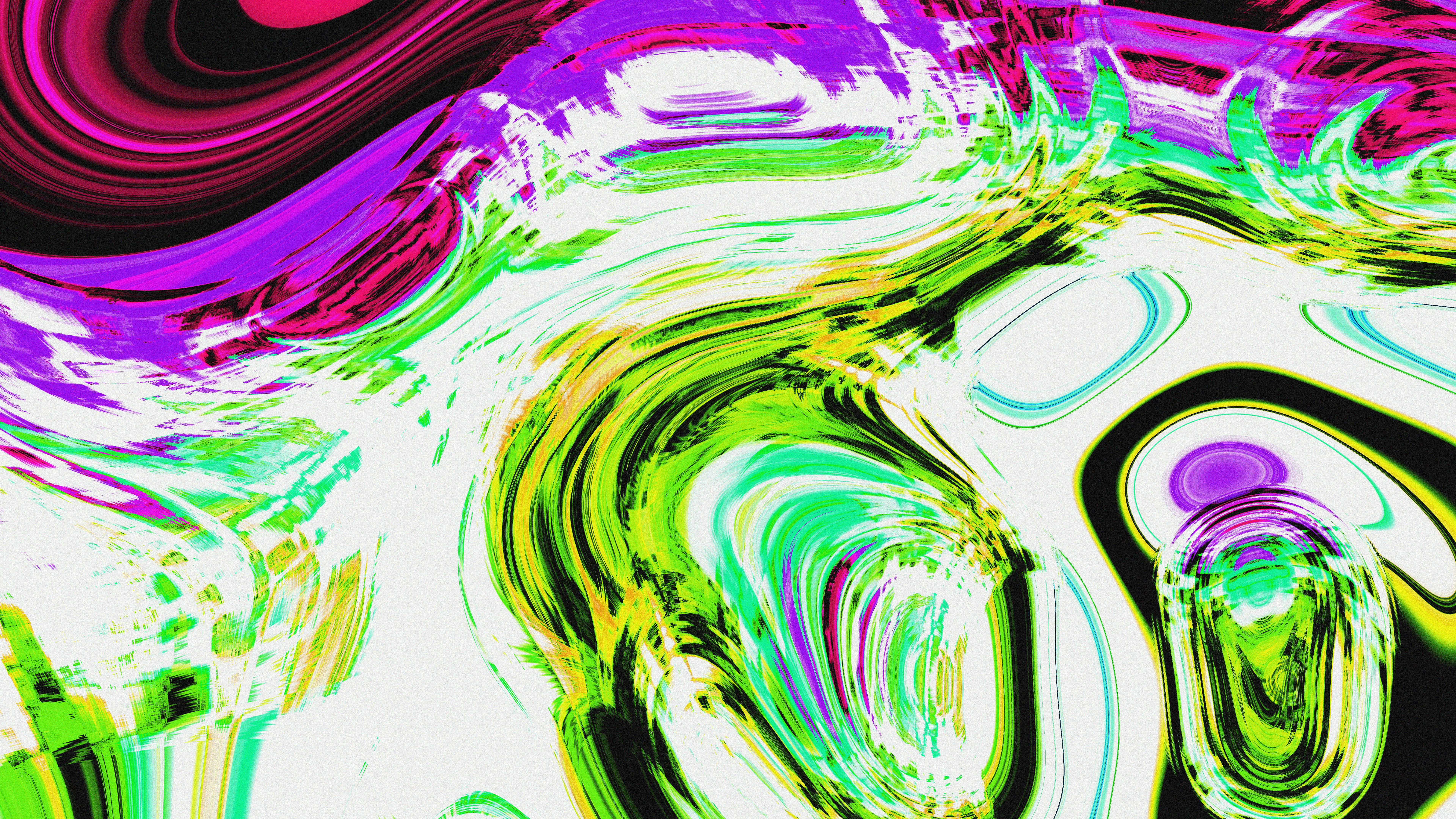 Abstract colorful swirls of paint in motion