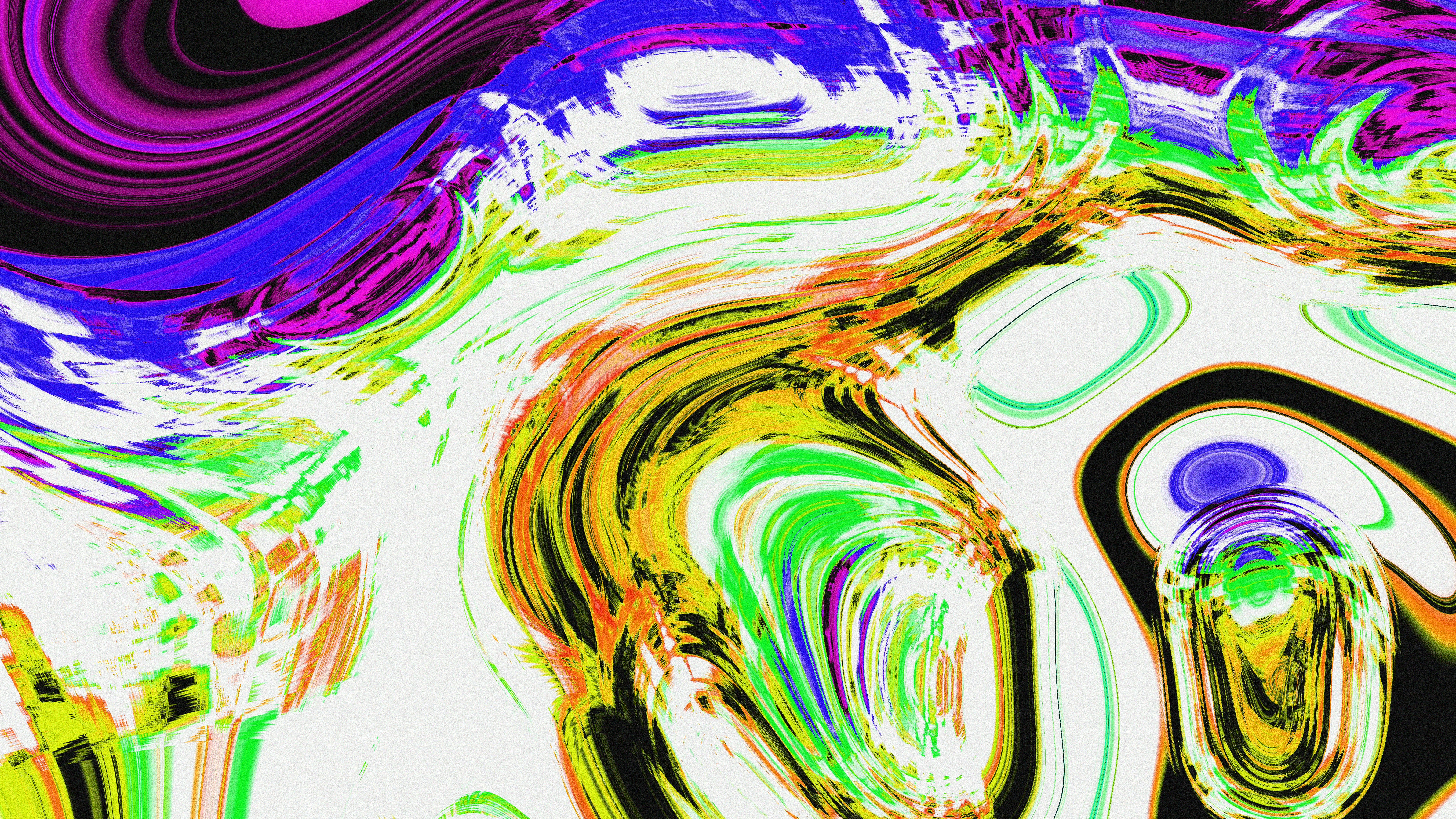 Abstract swirls of vibrant colors with fluid motion.