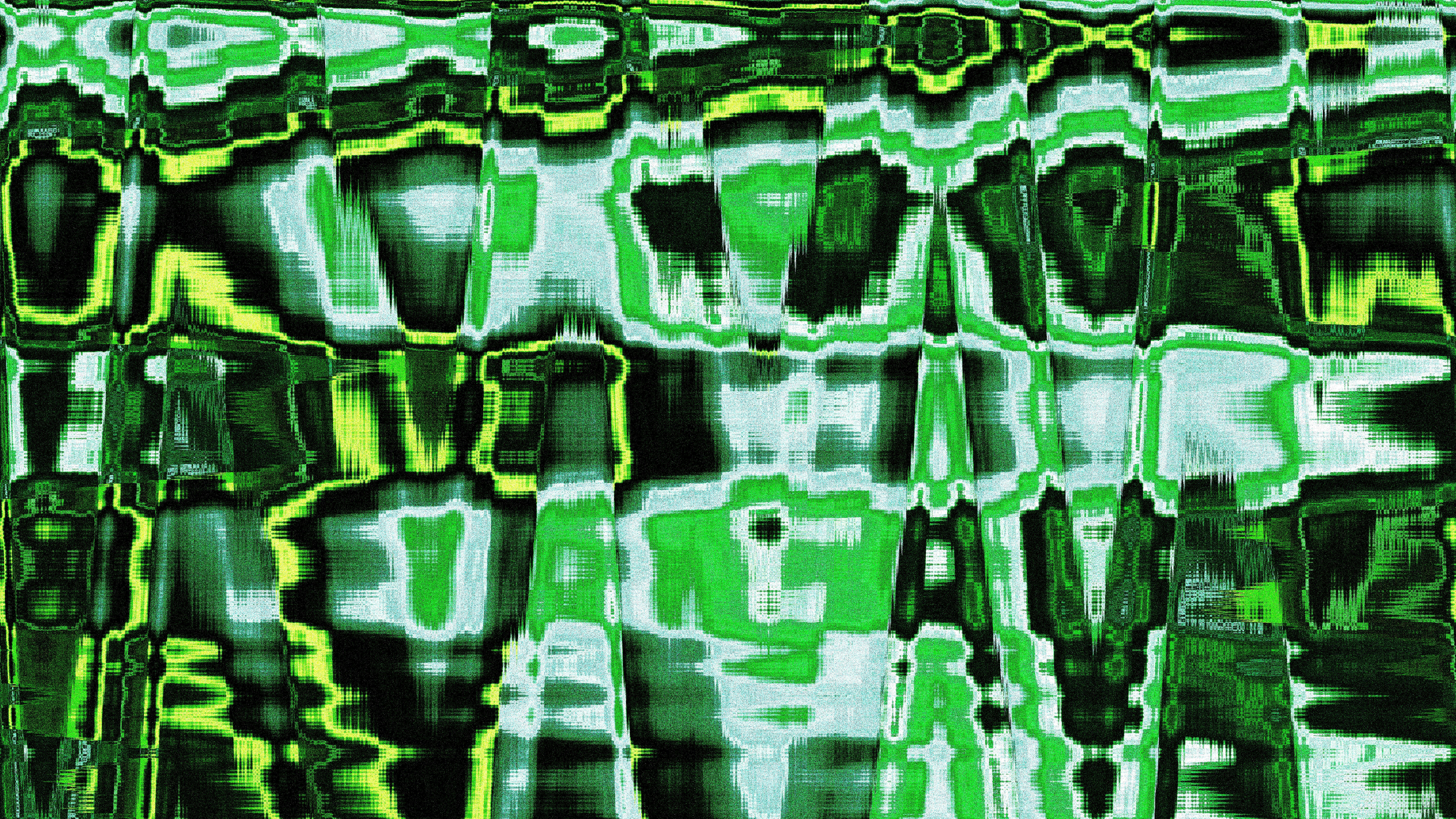 Abstract green and yellow wavy pattern