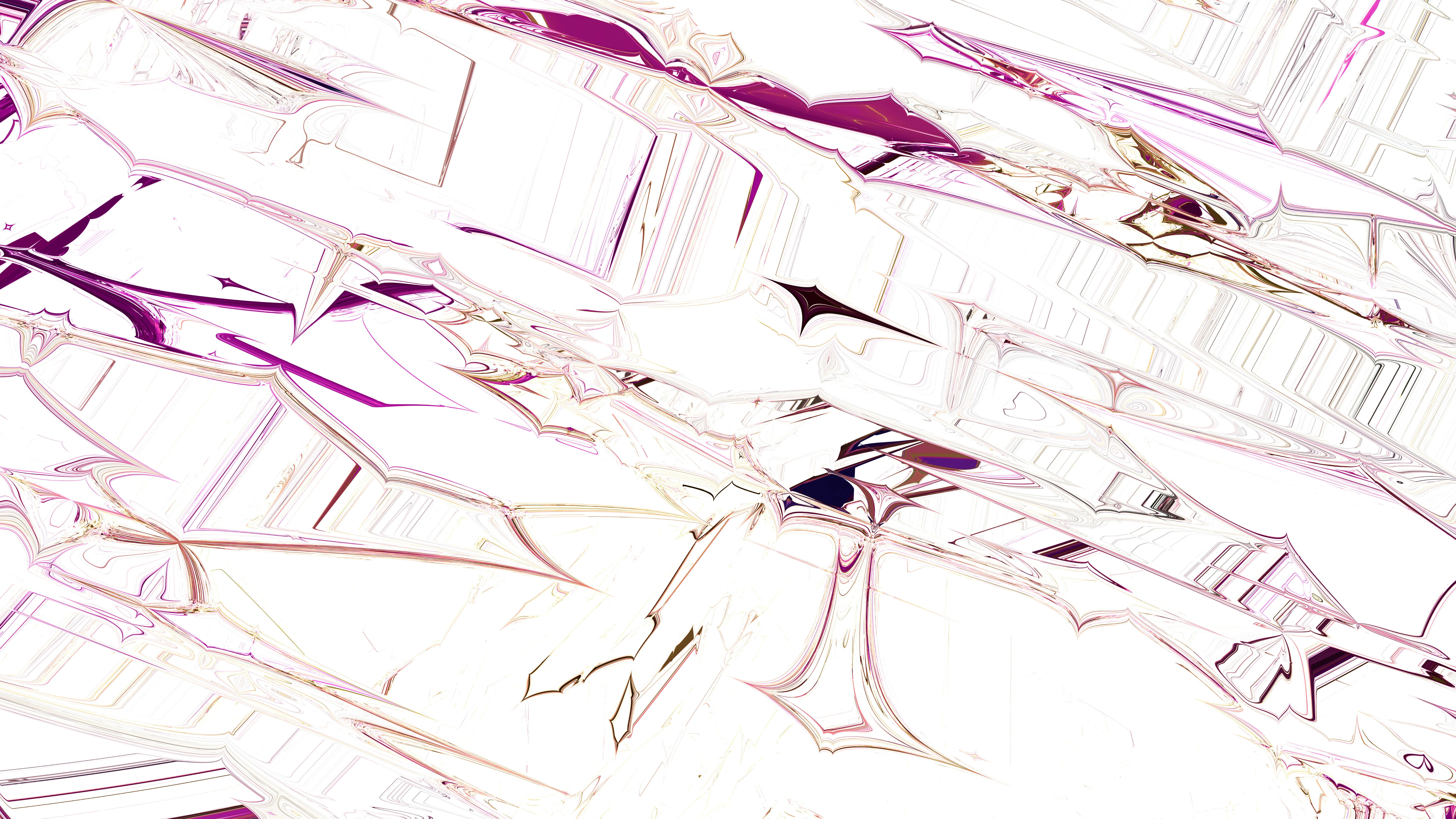 Abstract geometric pattern with pink and white lines