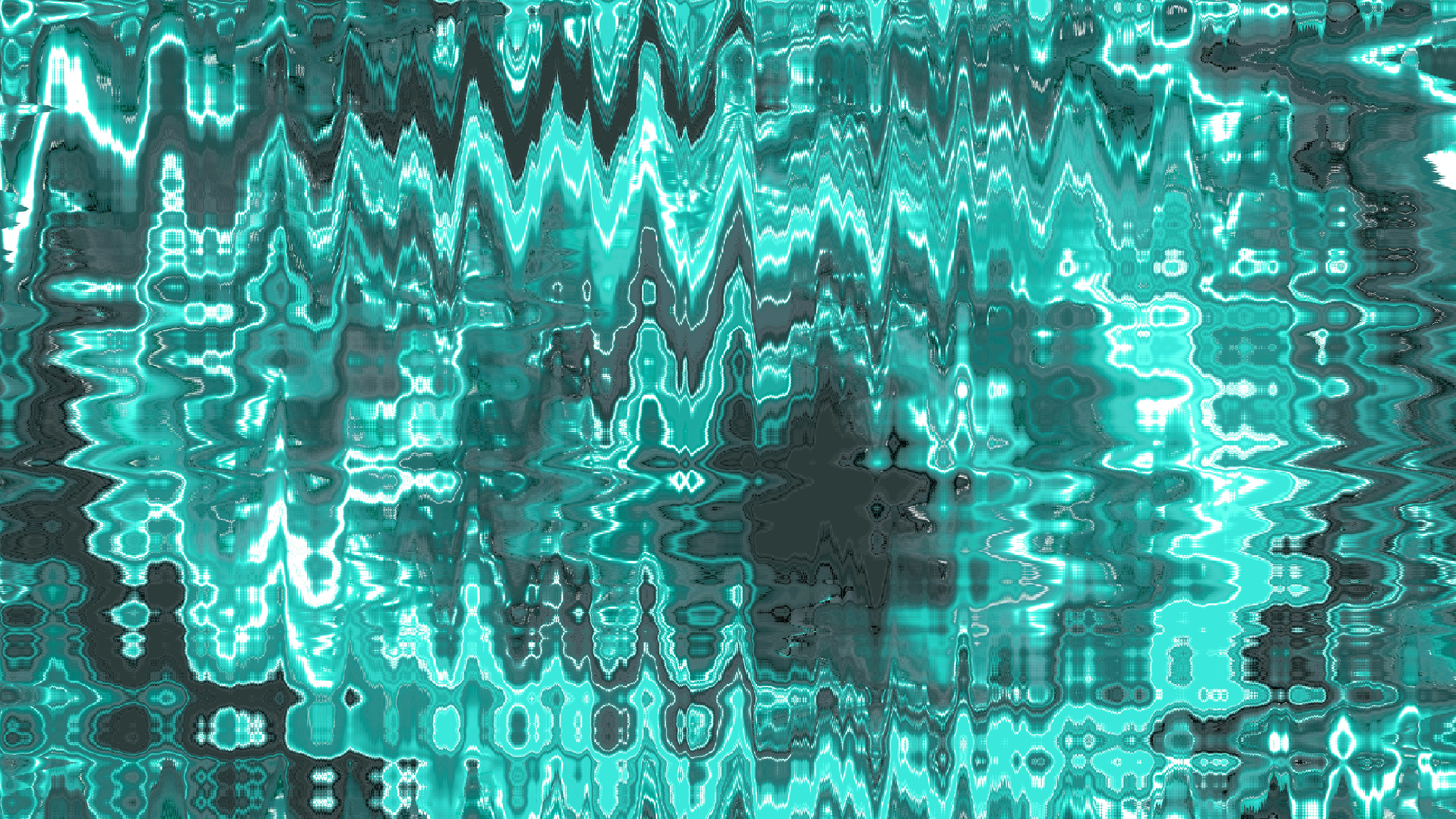 Abstract teal and dark green wavy pattern