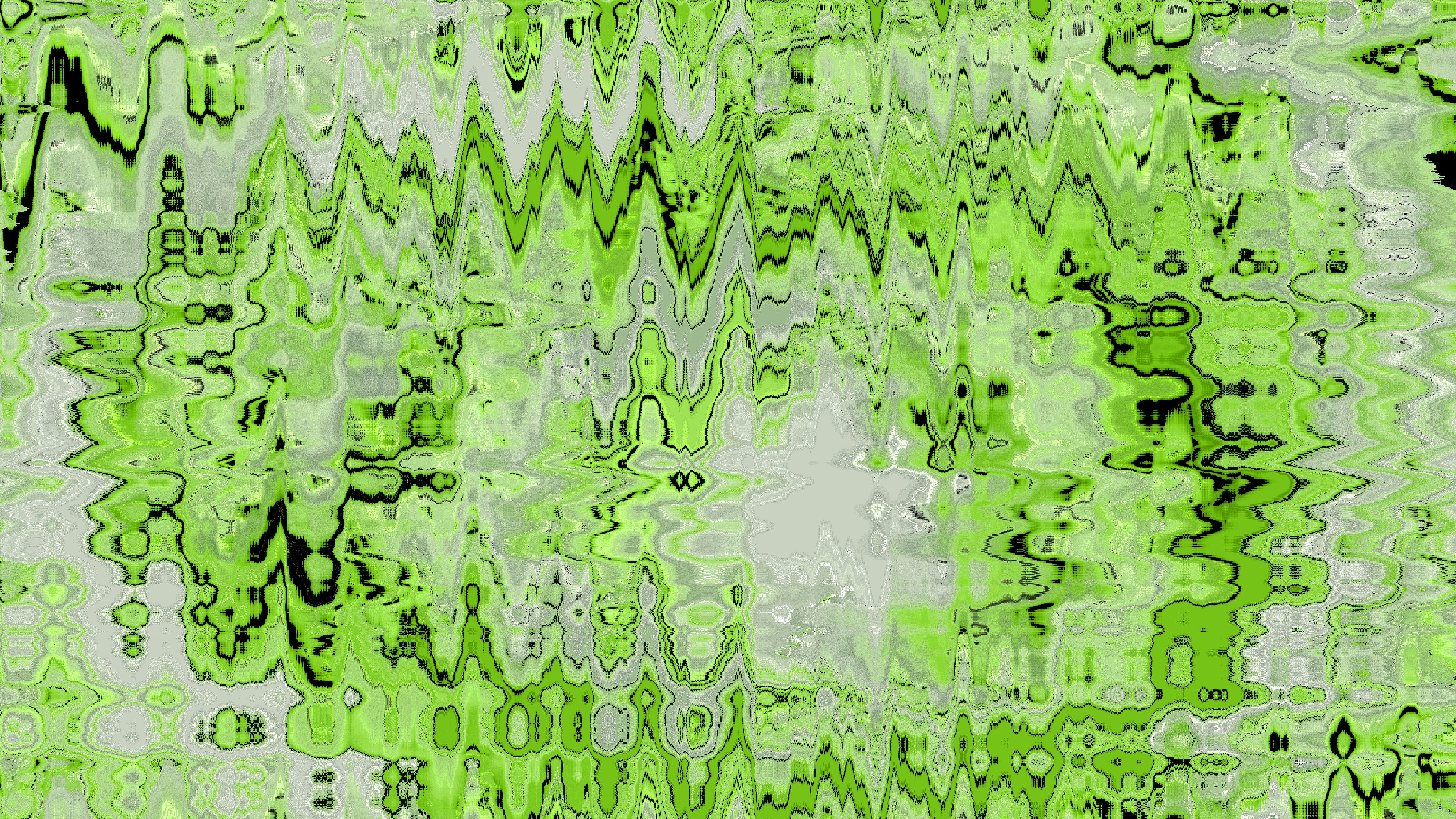 Abstract green and white wavy pattern