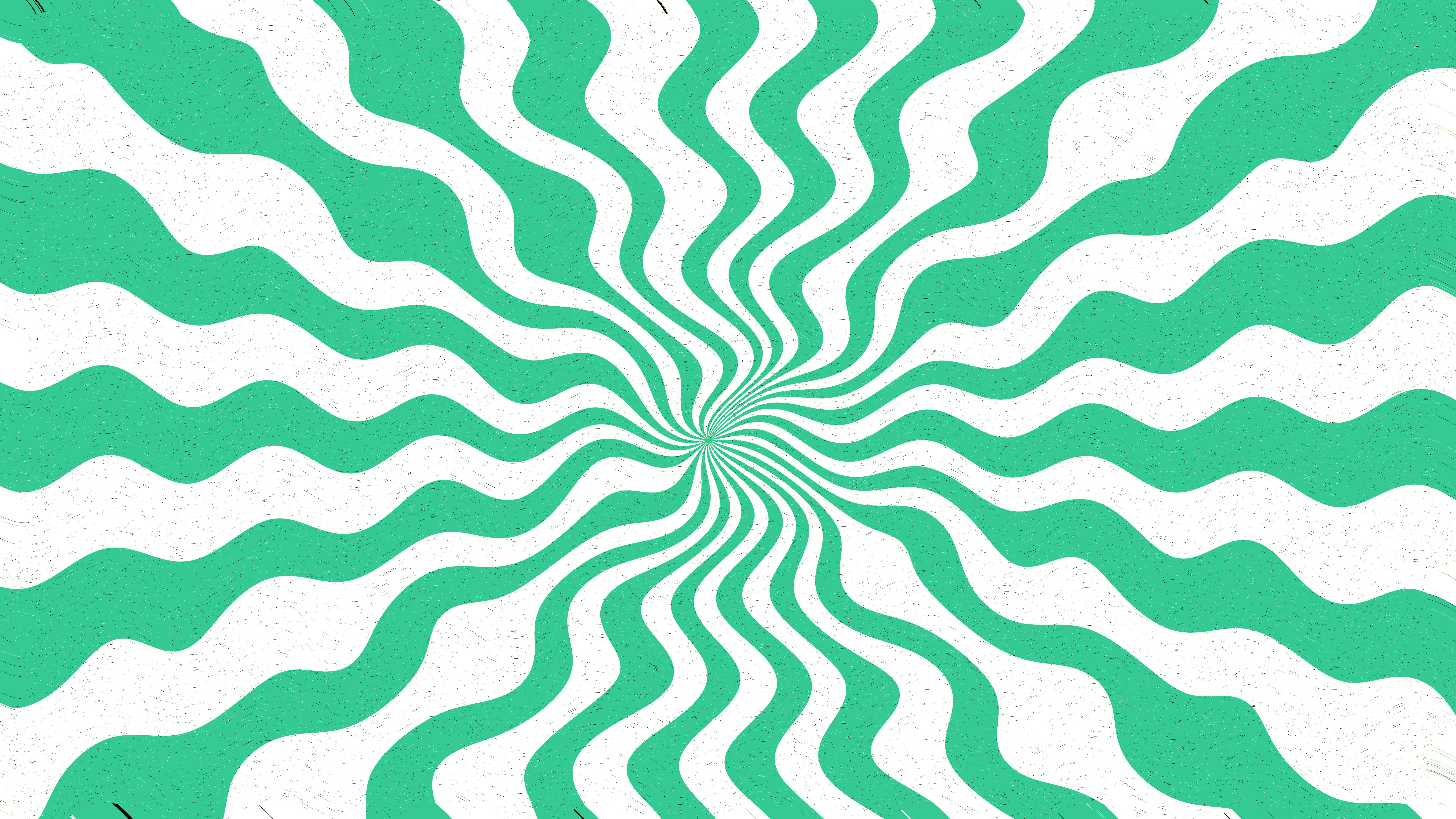 Swirling green and white abstract pattern