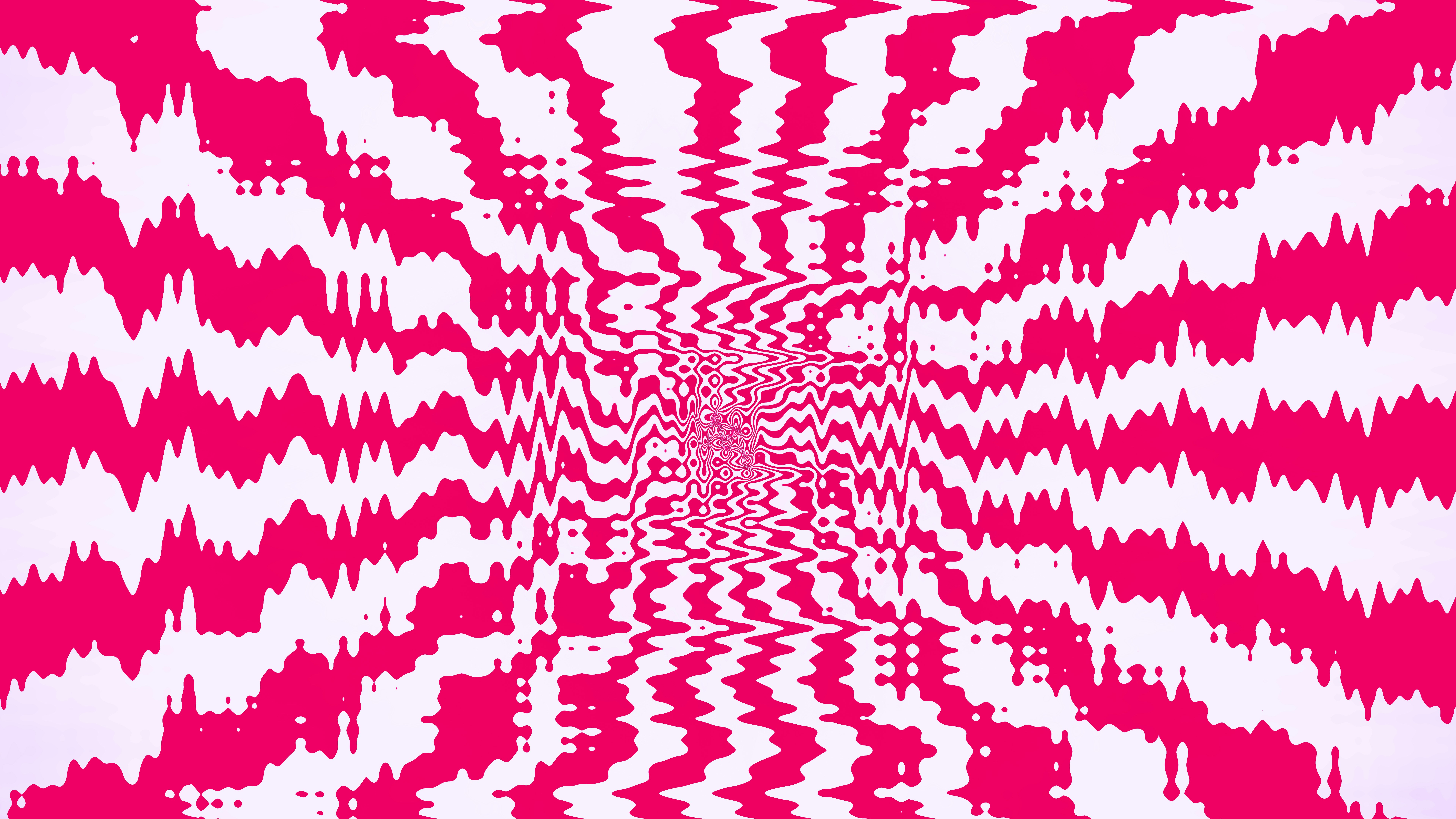 Abstract pink and white wavy pattern with a vortex effect