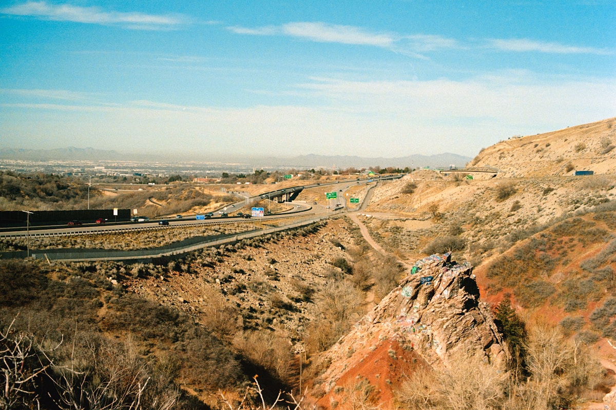 Scenic Highways in arid American landscape
