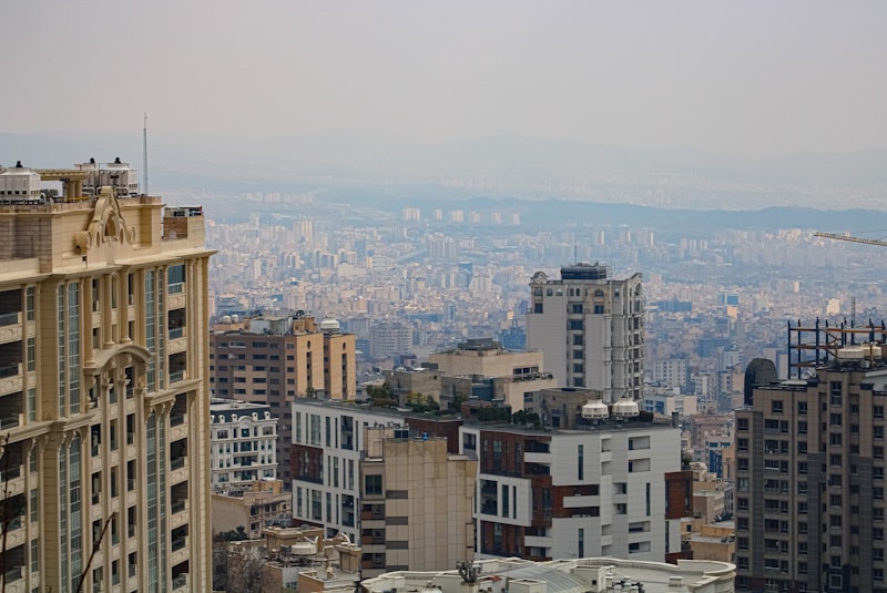 Luxury high-rise apartment with panoramic city view