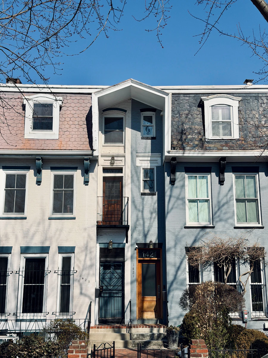 Sample photo: row of townhouses on a city street