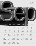 September 2026 calendar with 3D text